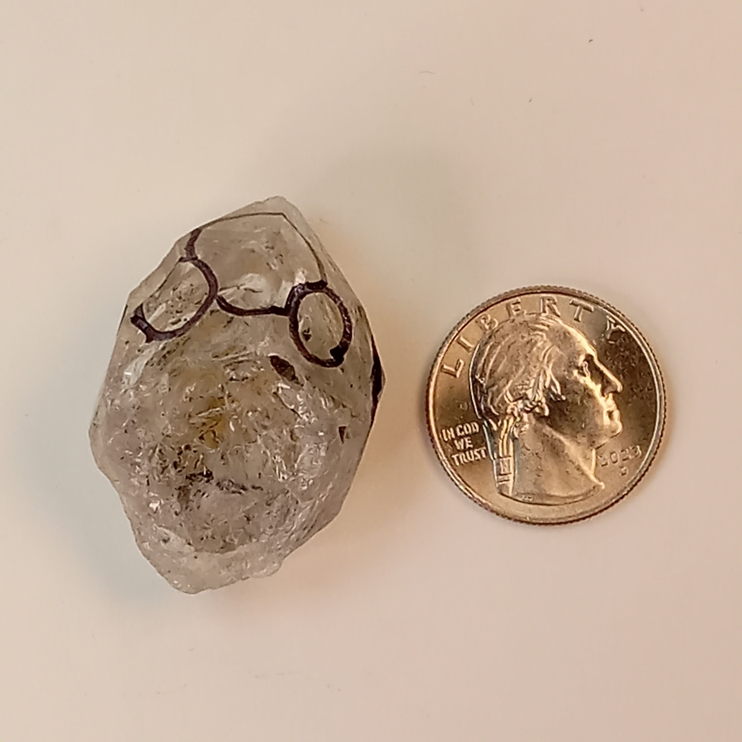 Raw Enhydro Quartz Crystal with Five Moving Inclusions | Loupe Included Collector Specimen