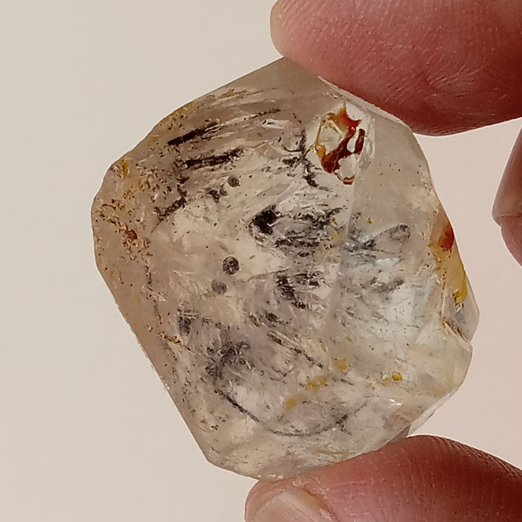 Raw Enhydro Quartz Crystal with Three Moving Carbon Bubbles and Moving Sand | Collector Specimen