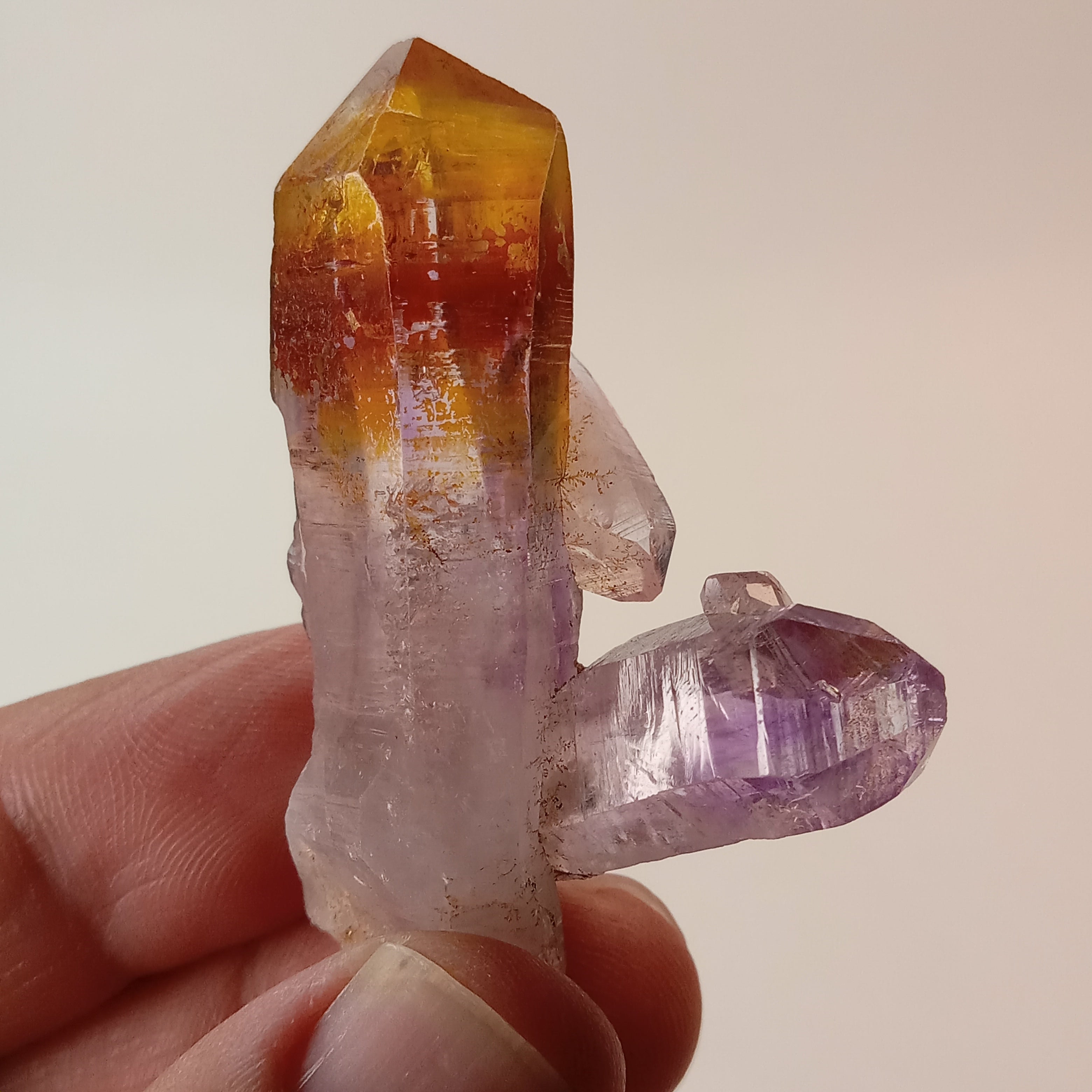Enhydro Vera Cruz Amethyst Crystal with Golden Mineral Coloration | Rosilla, Veracruz, Mexico