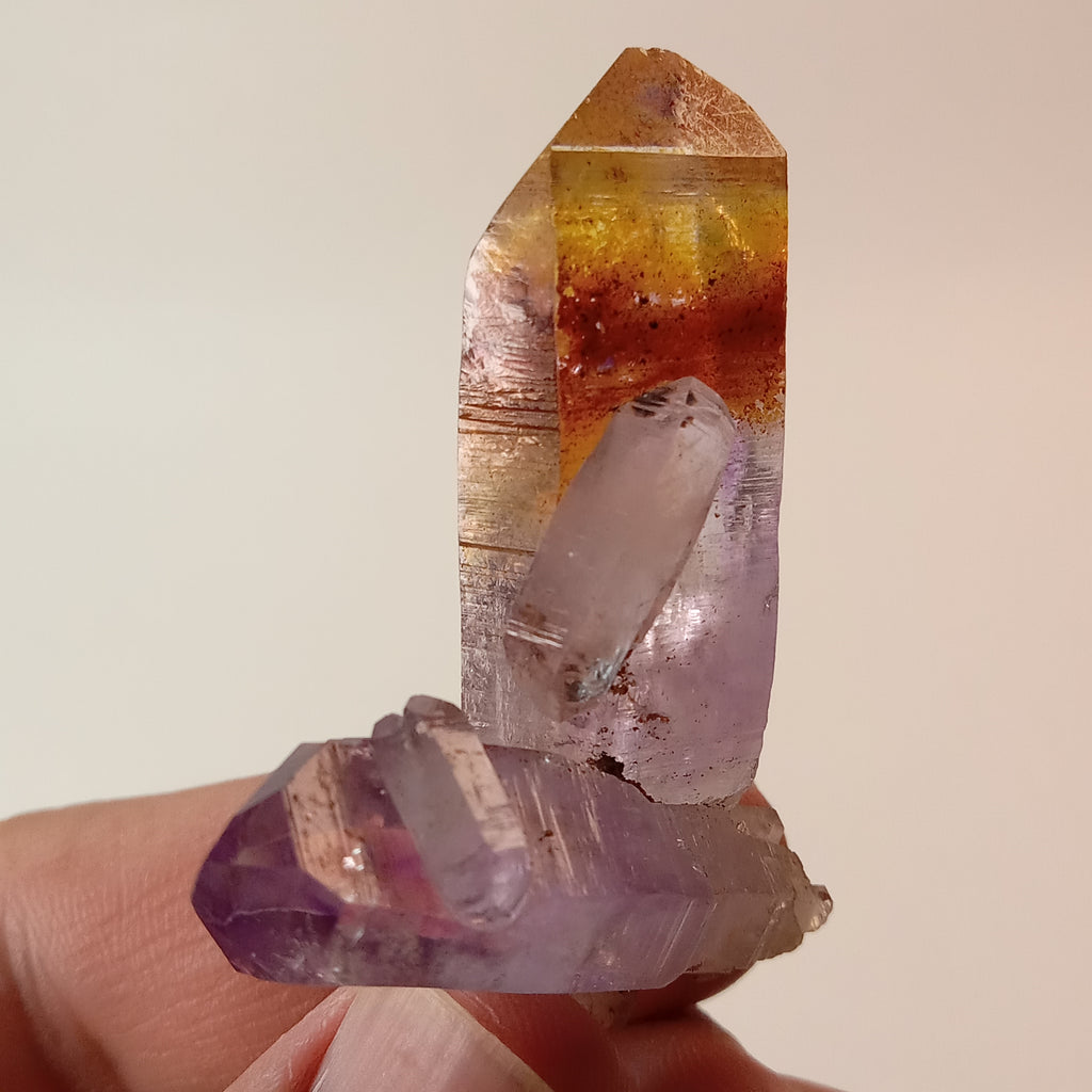 Enhydro Vera Cruz Amethyst Crystal with Golden Mineral Coloration | Rosilla, Veracruz, Mexico