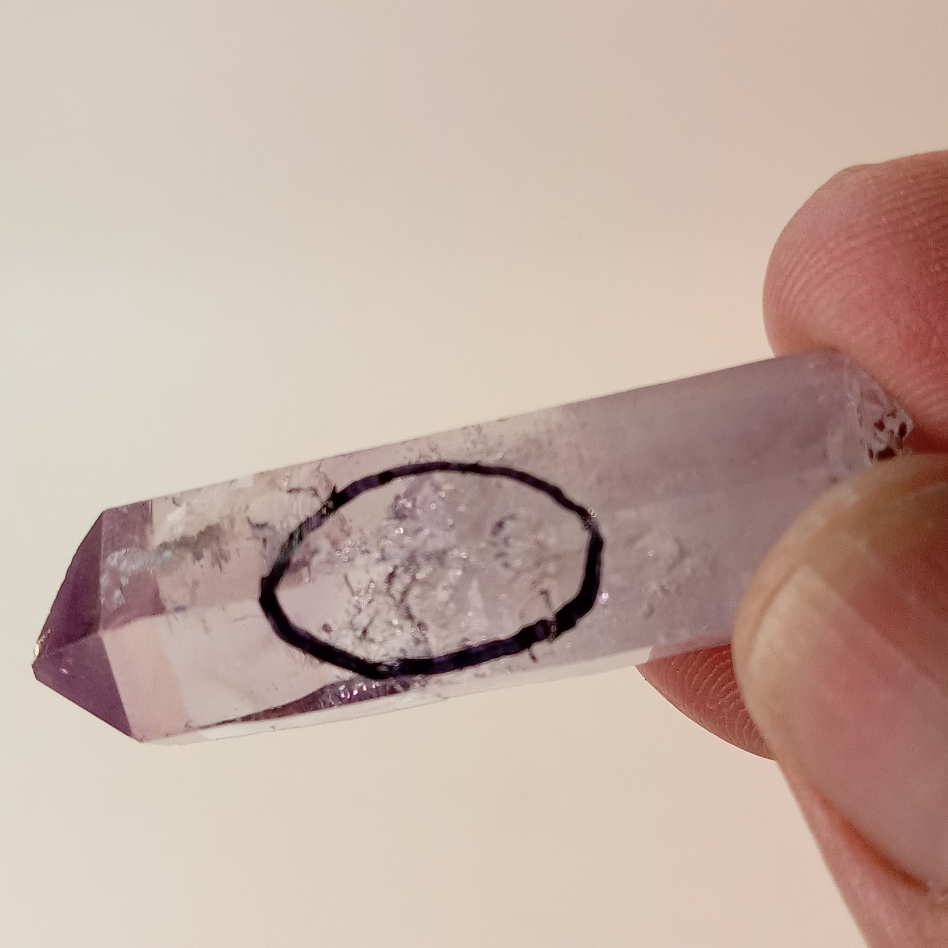Enhydro Vera Cruz Amethyst Crystal | Visible Moving Bubble | Rosilla, Veracruz, Mexico