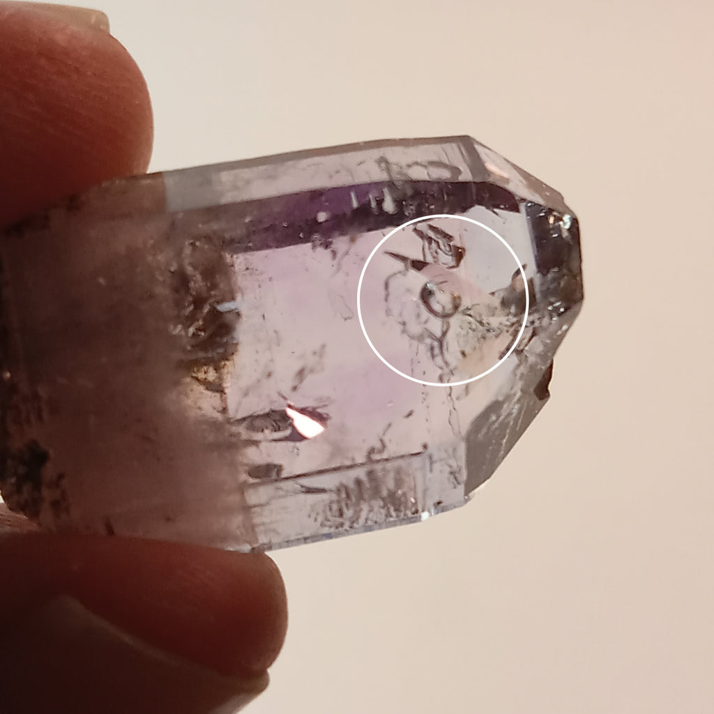 Enhydro Vera Cruz Amethyst Crystal | Visible Moving Bubble | Rosilla, Veracruz, Mexico