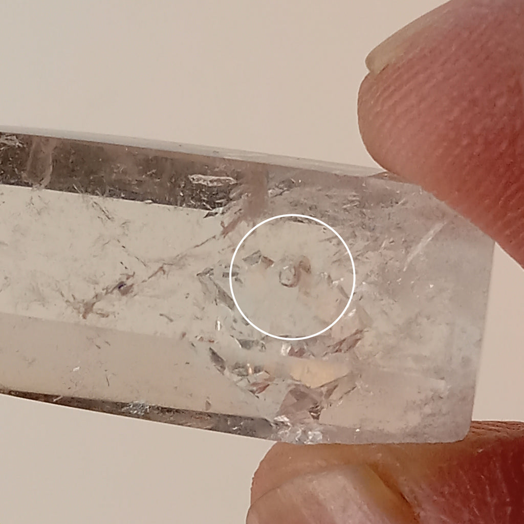 Enhydro Clear Quartz Tower | Moving Bubble Quartz Crystal | Polished Collector Specimen