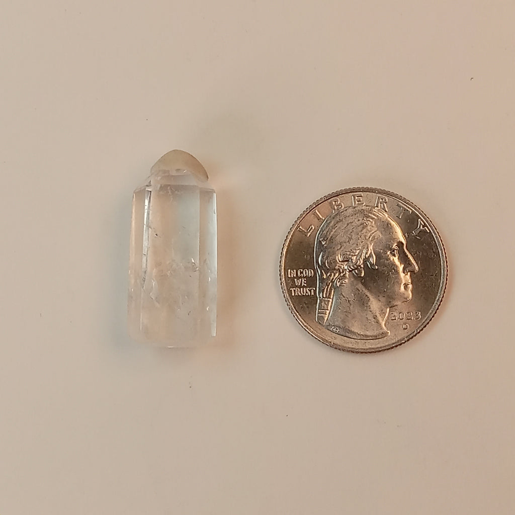 Enhydro Clear Quartz Tower | Moving Bubble Quartz Crystal | Polished Collector Specimen