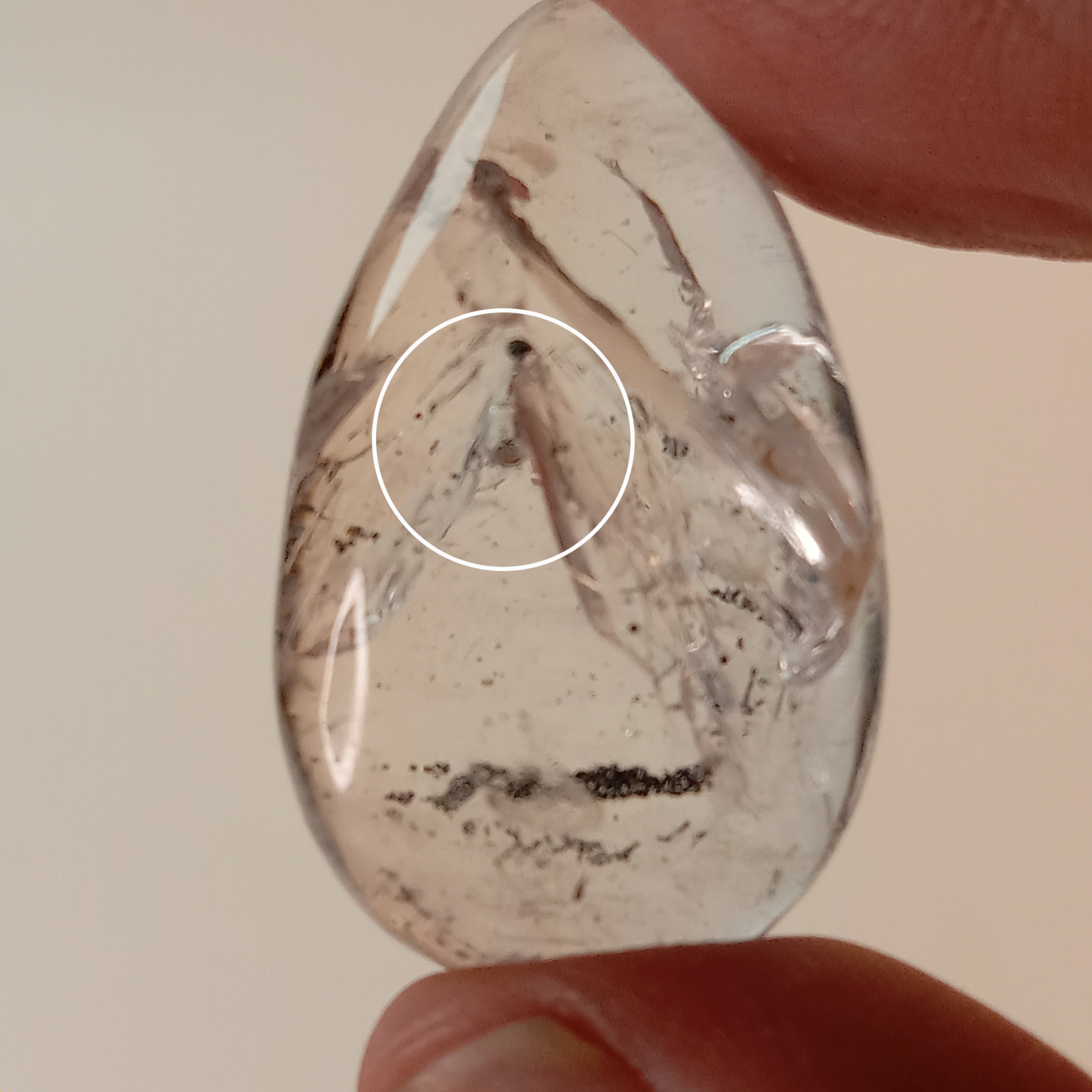 Enhydro Clear Quartz Tear Drop | Moving Bubble & Moving Sand | Collector Quartz Specimen