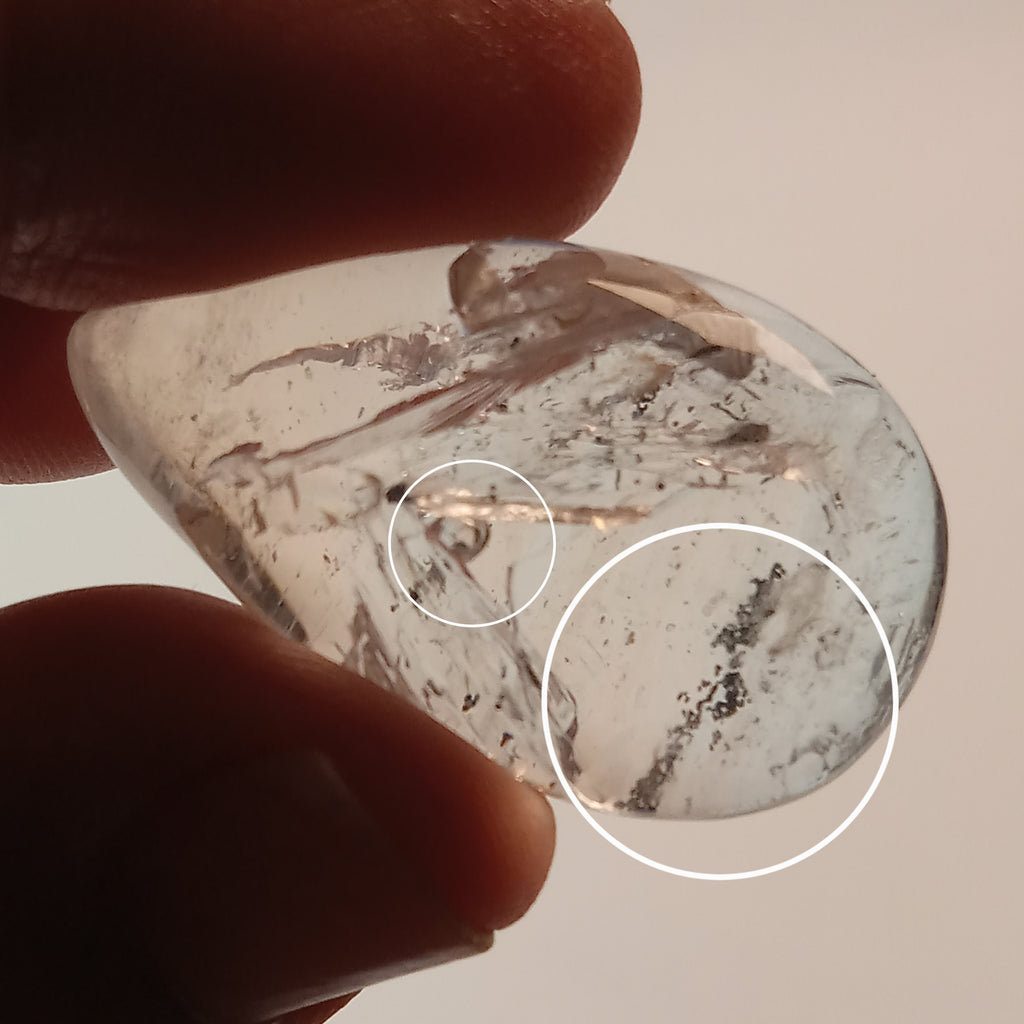 Enhydro Clear Quartz Tear Drop | Moving Bubble & Moving Sand | Collector Quartz Specimen