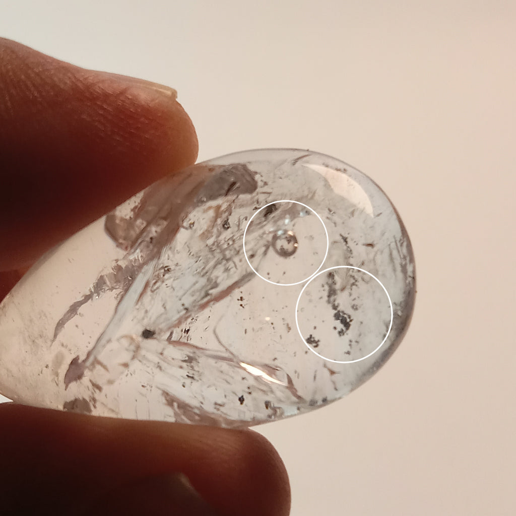 Enhydro Clear Quartz Tear Drop | Moving Bubble & Moving Sand | Collector Quartz Specimen
