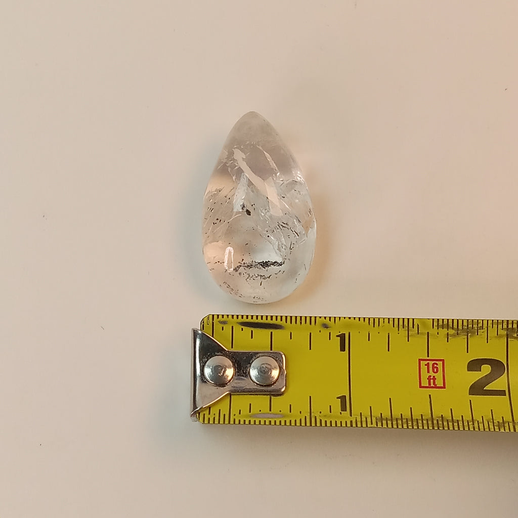 Enhydro Clear Quartz Tear Drop | Moving Bubble & Moving Sand | Collector Quartz Specimen