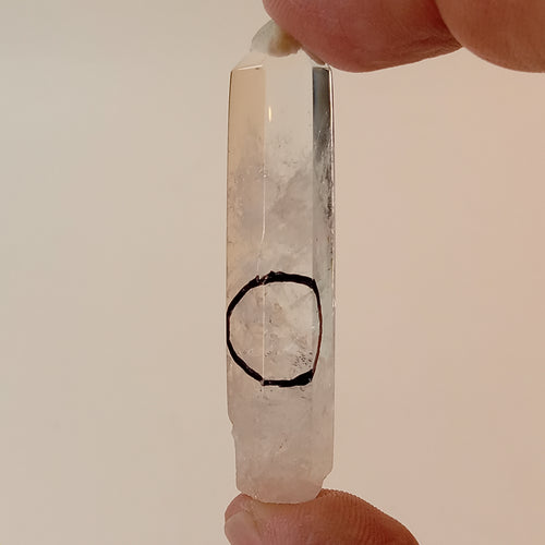 Enhydro Clear Quartz Crystal Point | Moving Bubble Quartz | Polished Collector Specimen