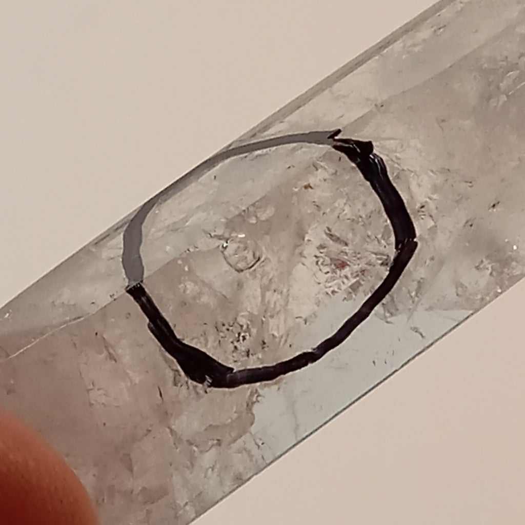 Enhydro Clear Quartz Crystal Point | Moving Bubble Quartz | Polished Collector Specimen