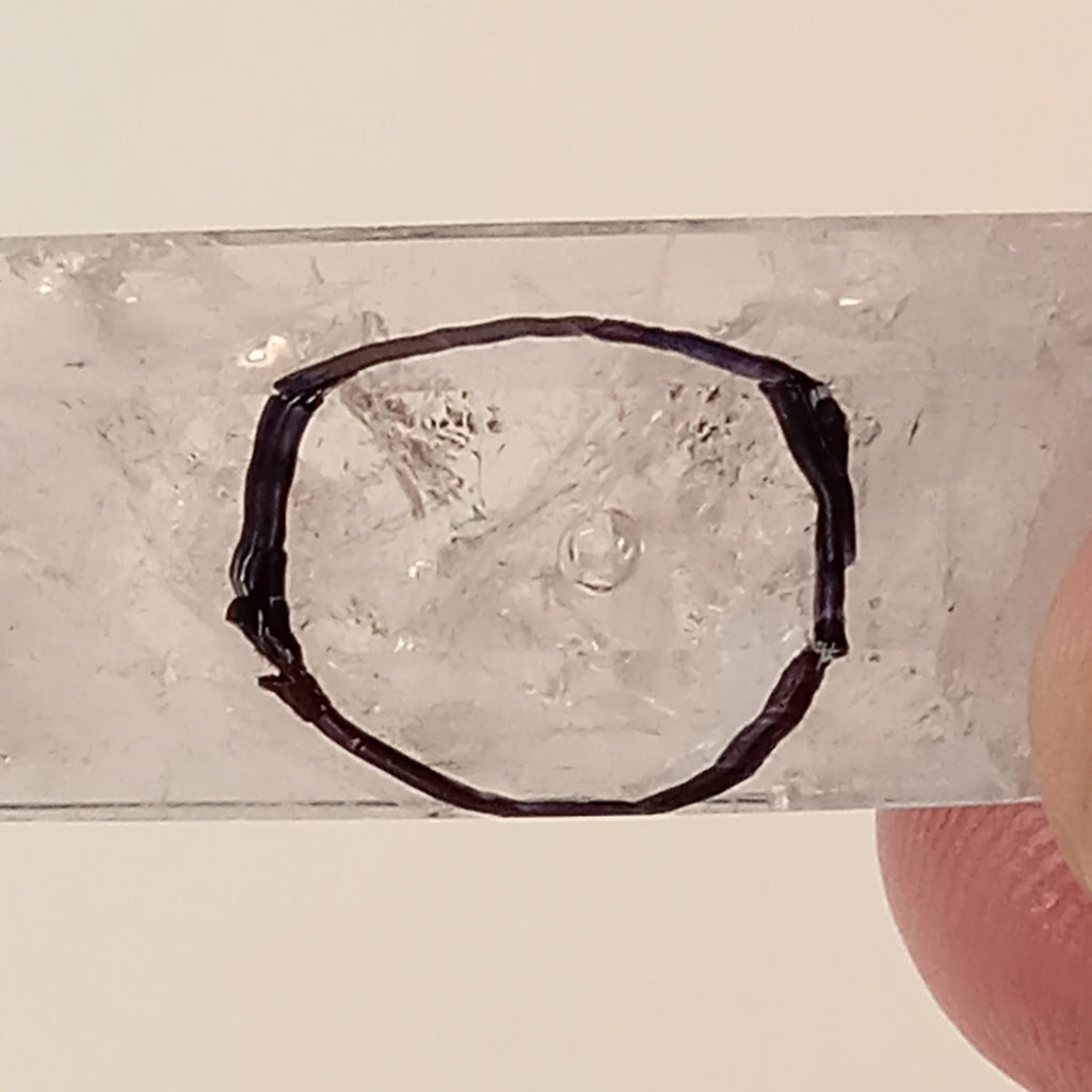 Enhydro Clear Quartz Crystal Point | Moving Bubble Quartz | Polished Collector Specimen