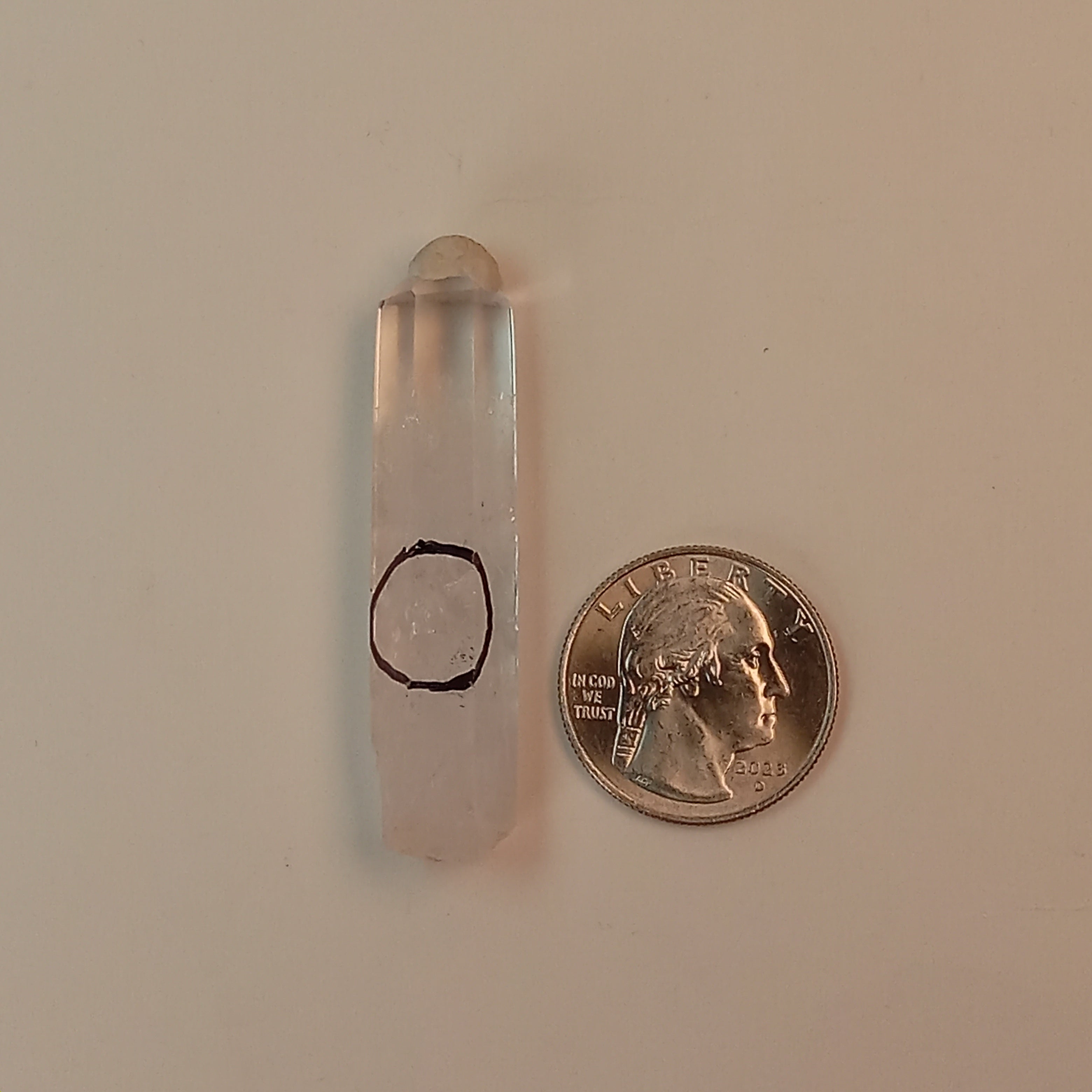 Enhydro Clear Quartz Crystal Point | Moving Bubble Quartz | Polished Collector Specimen