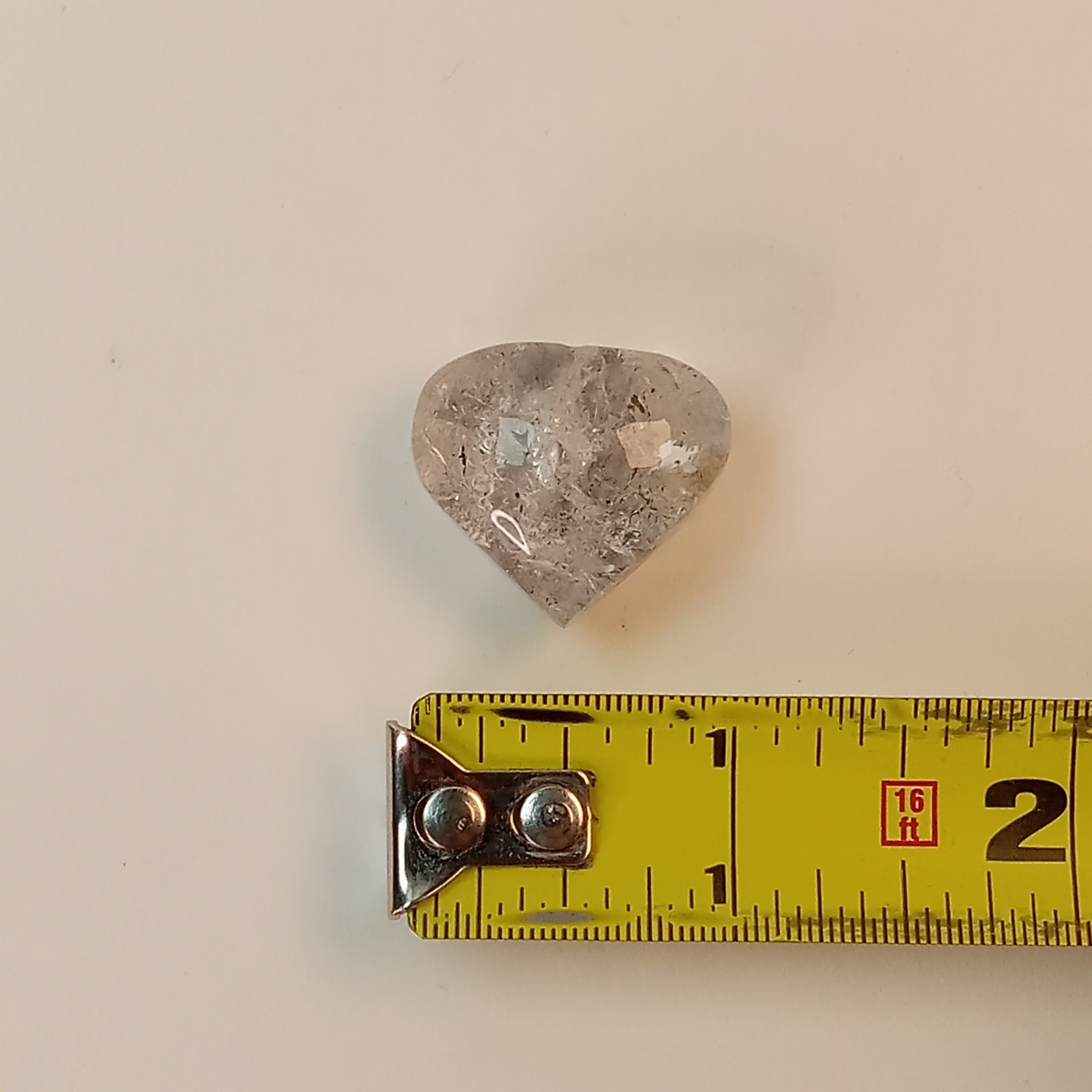 Enhydro Clear Quartz Heart | Large Moving Bubble Quartz | Polished Collector Crystal