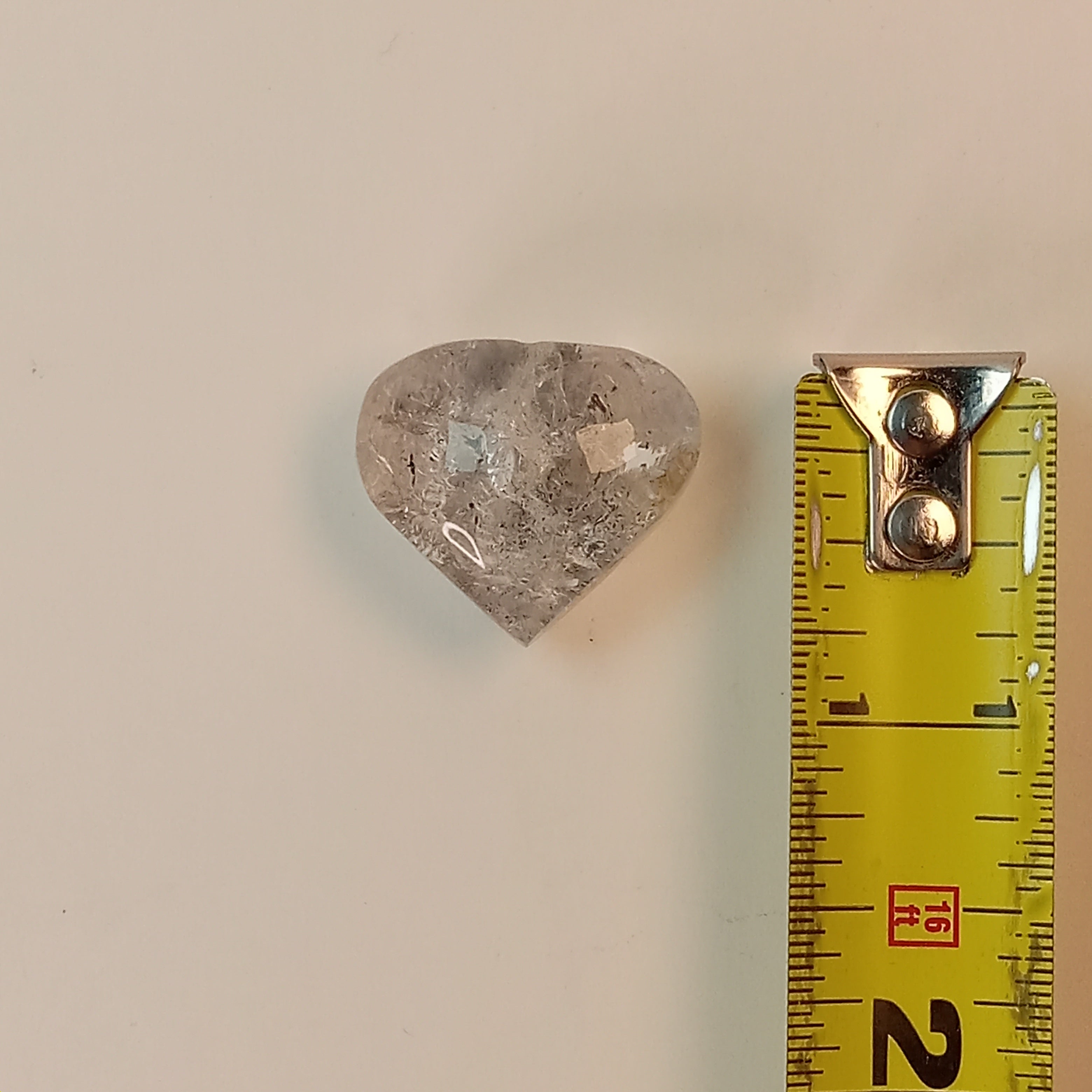 Enhydro Clear Quartz Heart | Large Moving Bubble Quartz | Polished Collector Crystal