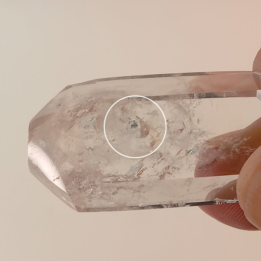 Enhydro Clear Quartz Freeform Point with Moving Bubble | Polished Collector Crystal