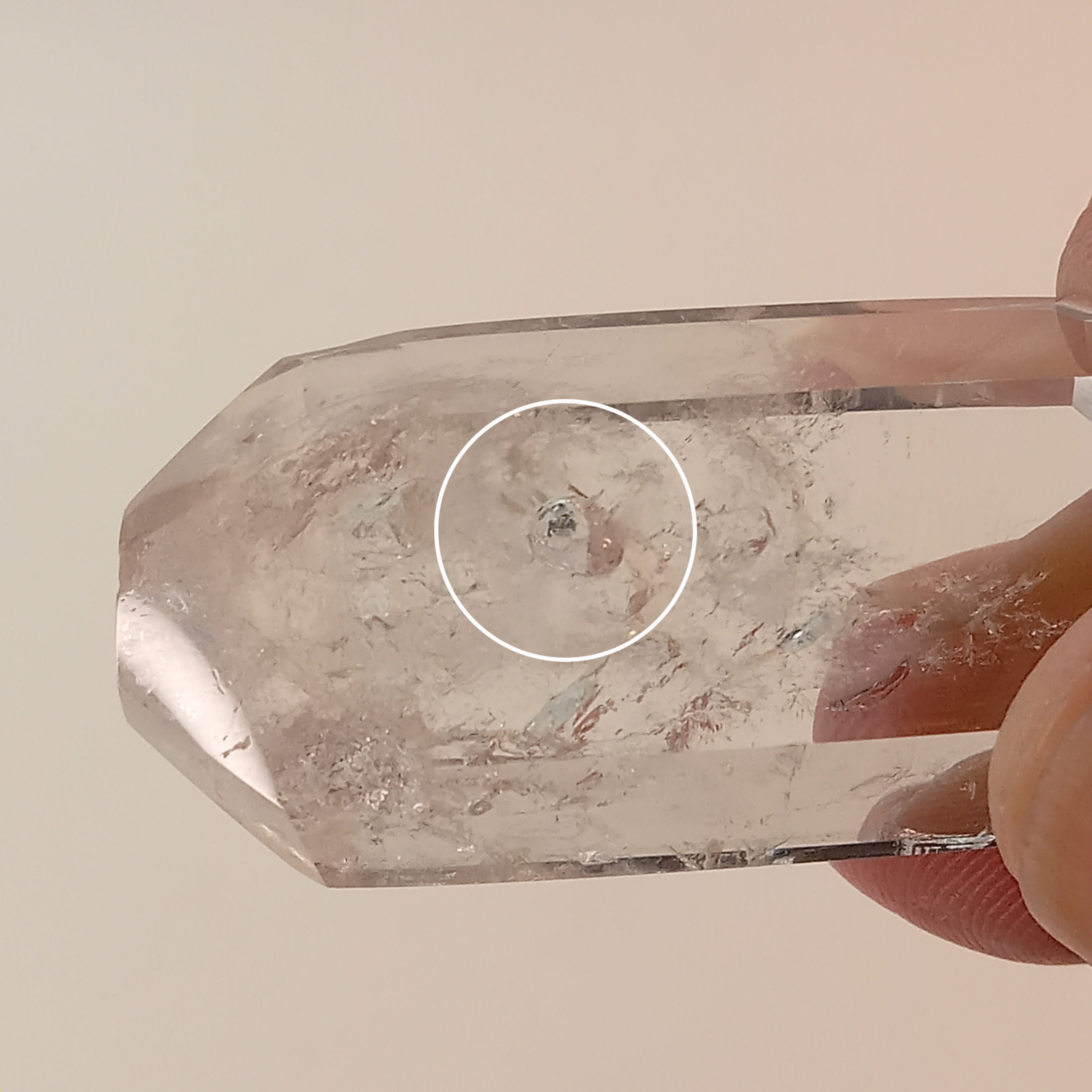 Enhydro Clear Quartz Freeform Point with Moving Bubble | Polished Collector Crystal