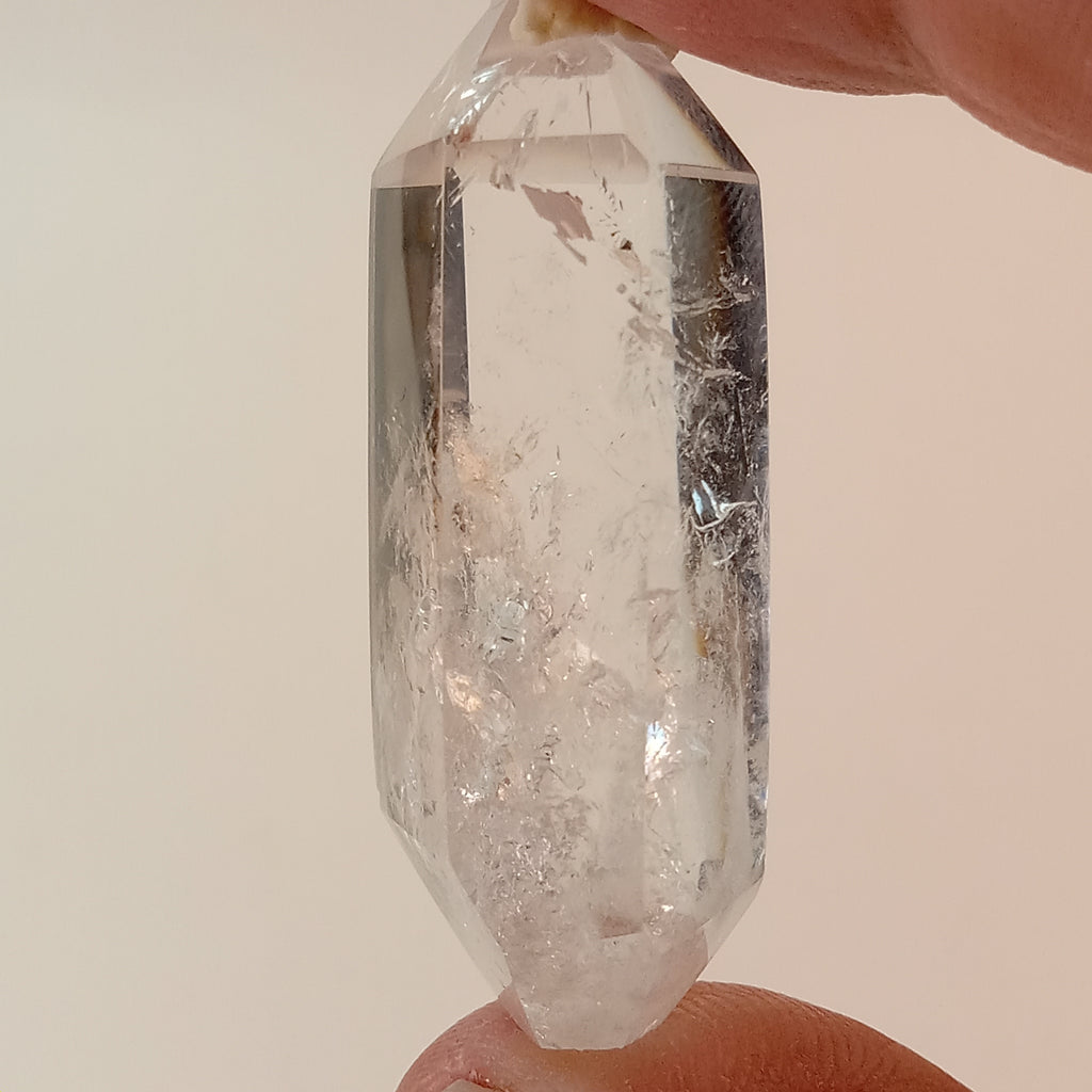 Enhydro Clear Quartz Freeform Point with Moving Bubble | Polished Collector Crystal