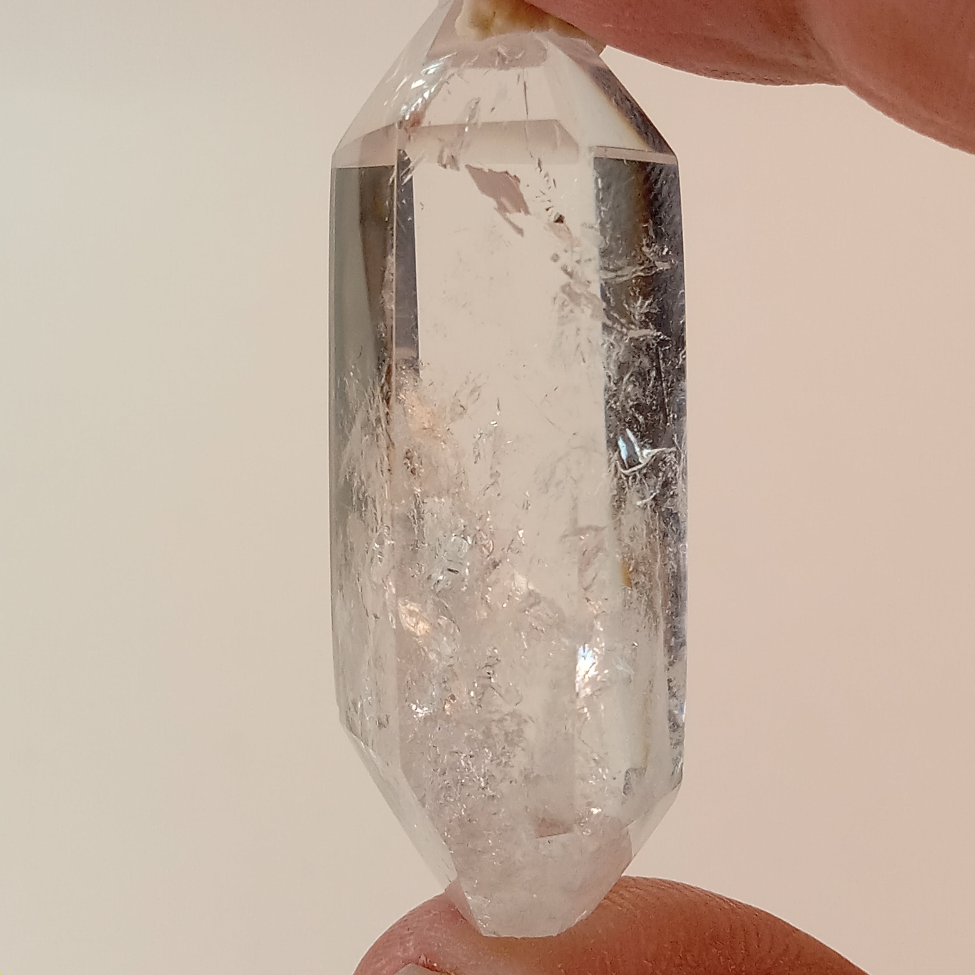 Enhydro Clear Quartz Freeform Point with Moving Bubble | Polished Collector Crystal