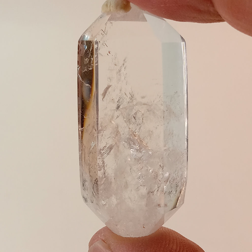 Enhydro Clear Quartz Freeform Point with Moving Bubble | Polished Collector Crystal