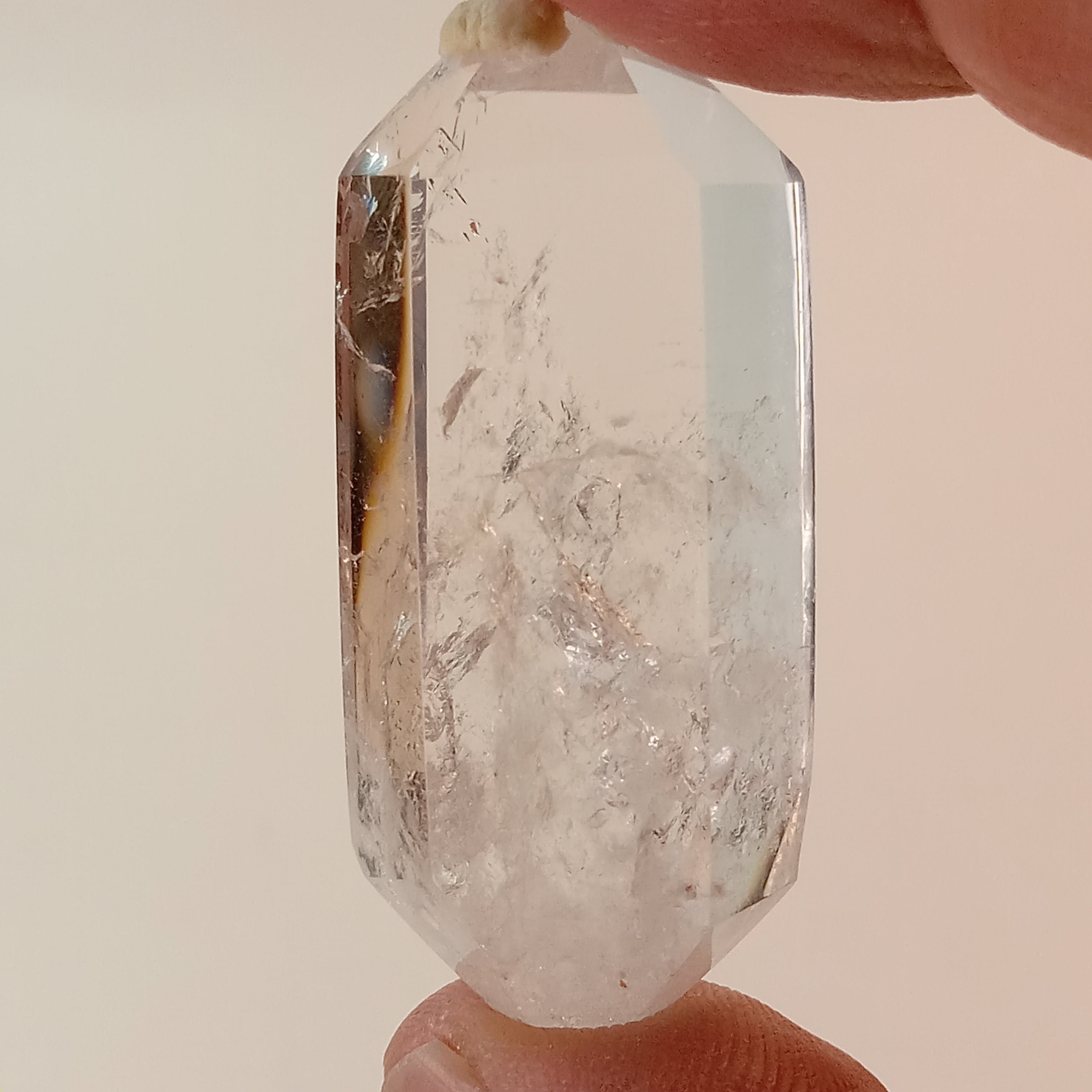 Enhydro Clear Quartz Freeform Point with Moving Bubble | Polished Collector Crystal