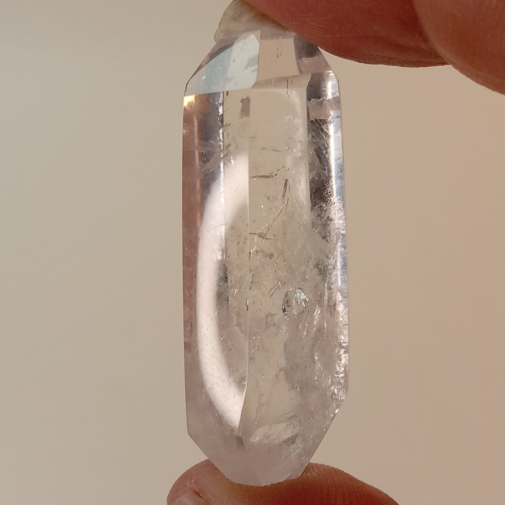 Enhydro Clear Quartz Freeform Point with Moving Bubble | Polished Collector Crystal