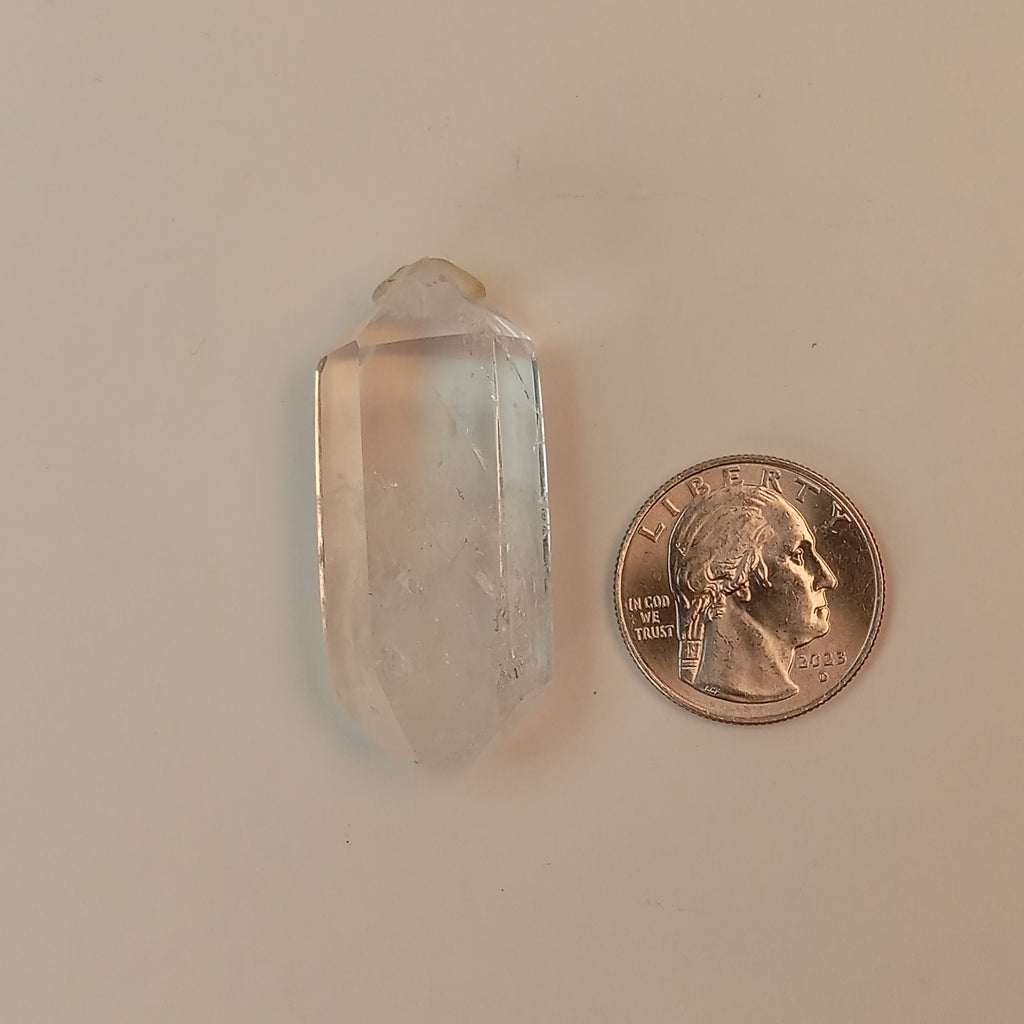 Enhydro Clear Quartz Freeform Point with Moving Bubble | Polished Collector Crystal