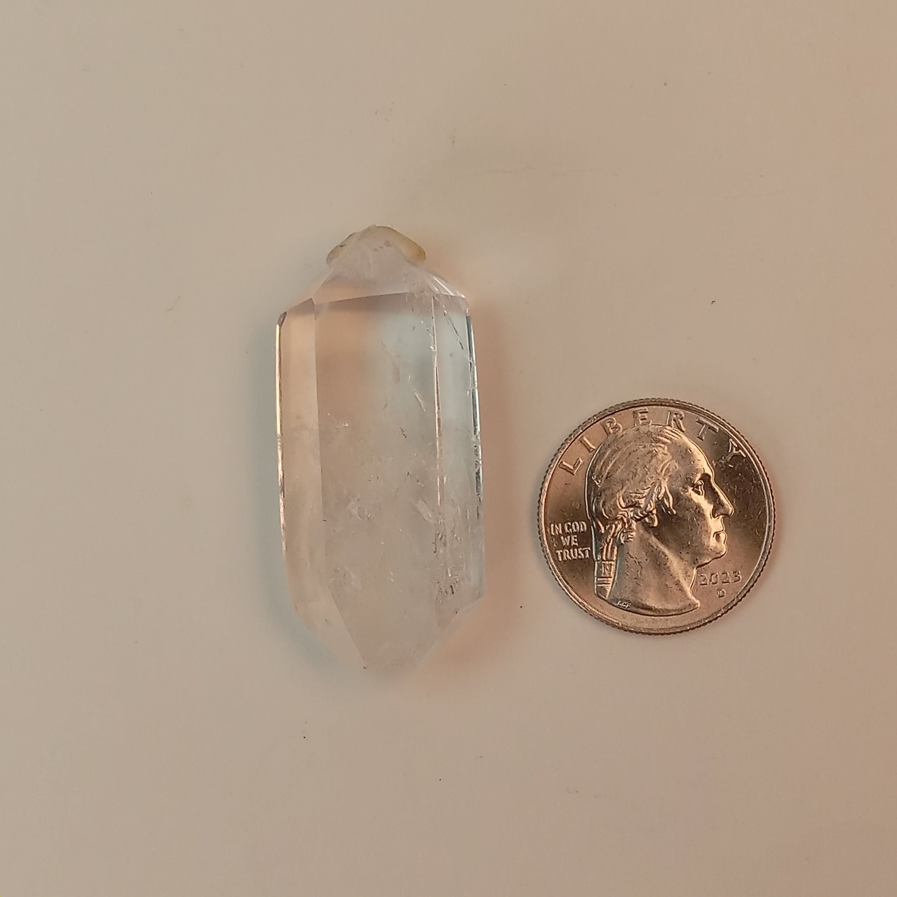 Enhydro Clear Quartz Freeform Point with Moving Bubble | Polished Collector Crystal