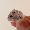 Enhydro Clear Quartz Freeform with Moving Carbon Bubble & Sand Inclusion | Polished Collector Crystal