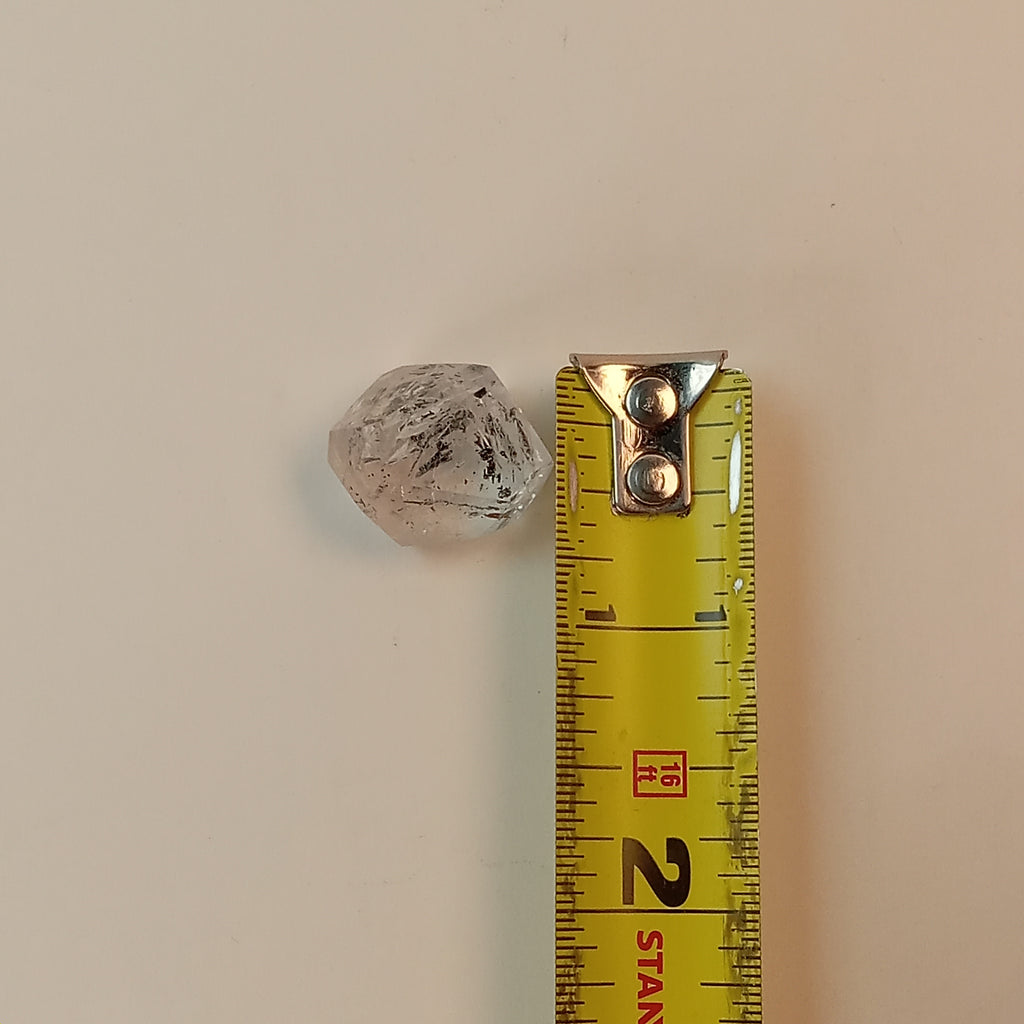 Enhydro Clear Quartz Freeform with Moving Carbon Bubble & Sand Inclusion | Polished Collector Crystal