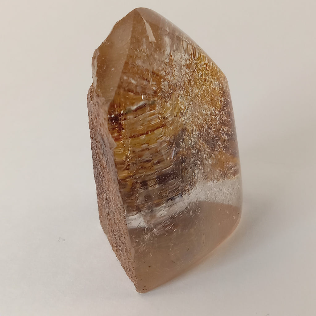 Garden Quartz Freeform Point with Golden Landscape Inclusions | Polished Collector Quartz Specimen | GQF-003