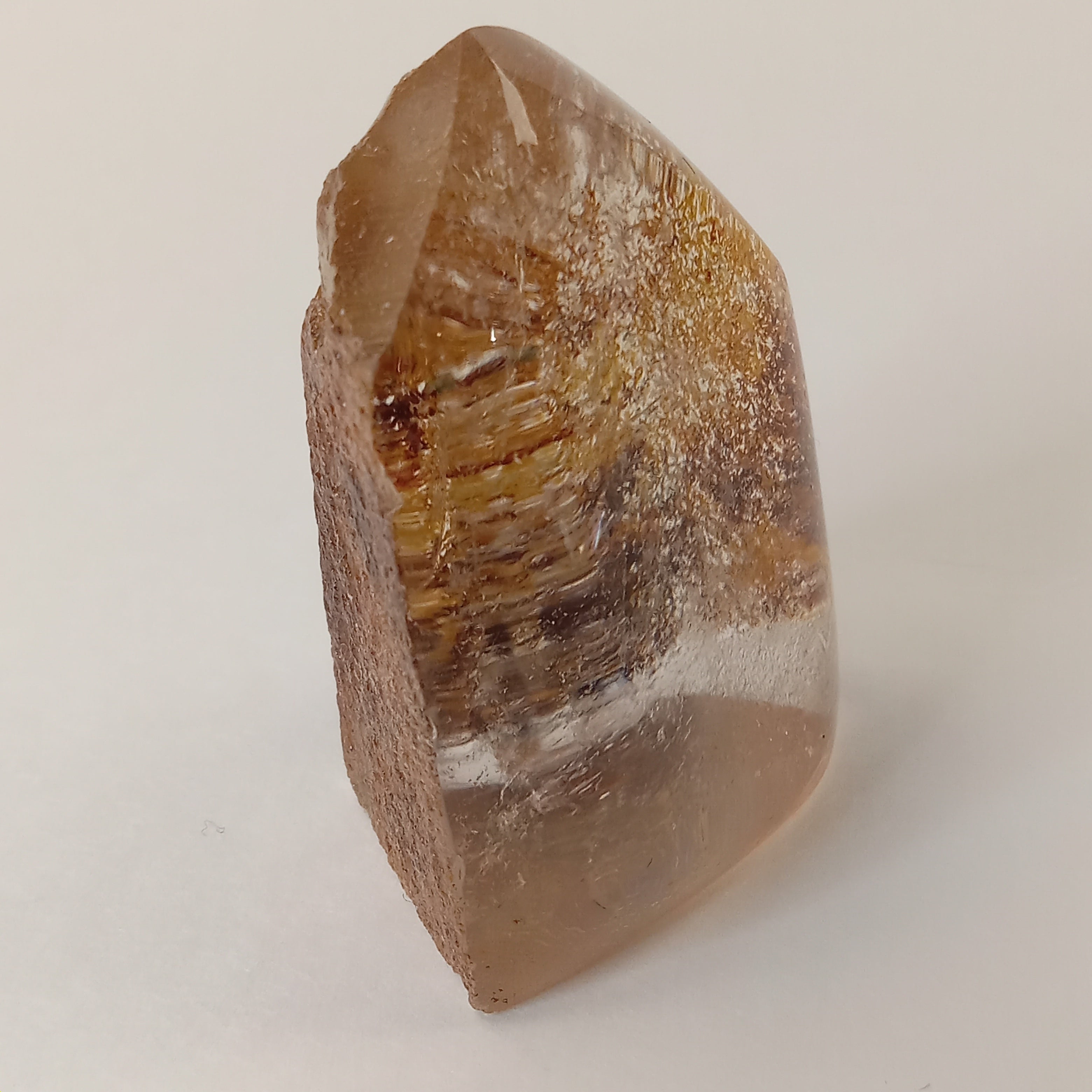 Garden Quartz Freeform Point with Golden Landscape Inclusions | Polished Collector Quartz Specimen | GQF-003