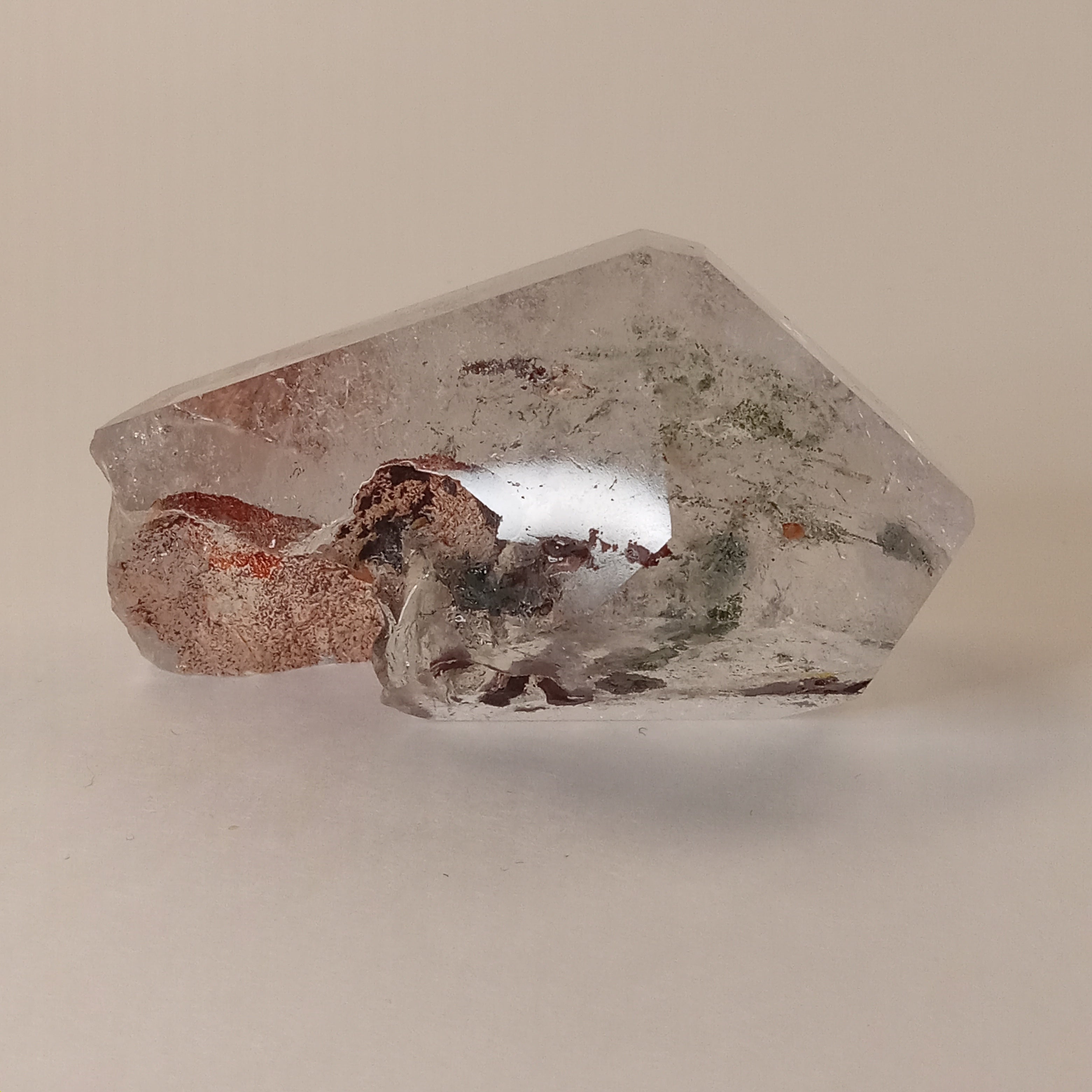 Garden Quartz Freeform with Optical Window & Natural Raw Back | Polished Collector Quartz Specimen | GQF-007