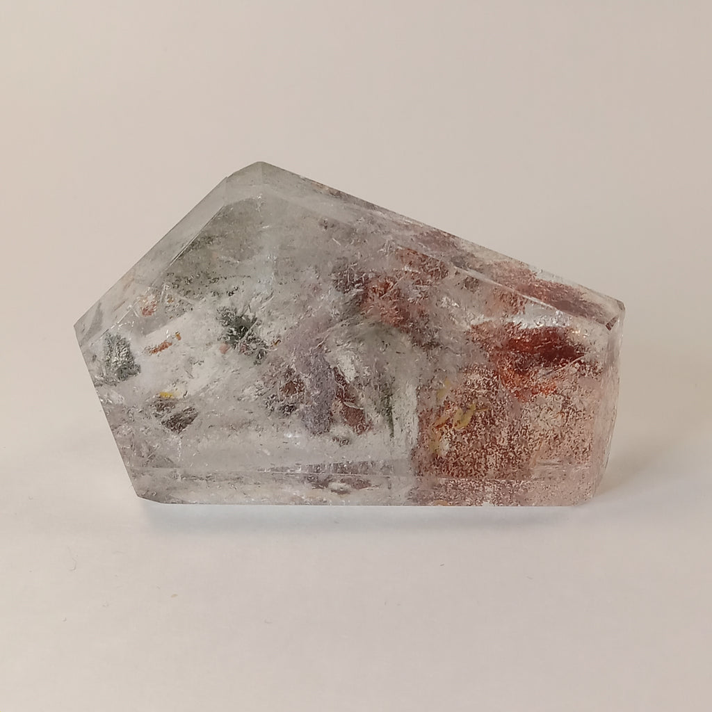 Garden Quartz Freeform with Optical Window & Natural Raw Back | Polished Collector Quartz Specimen | GQF-007