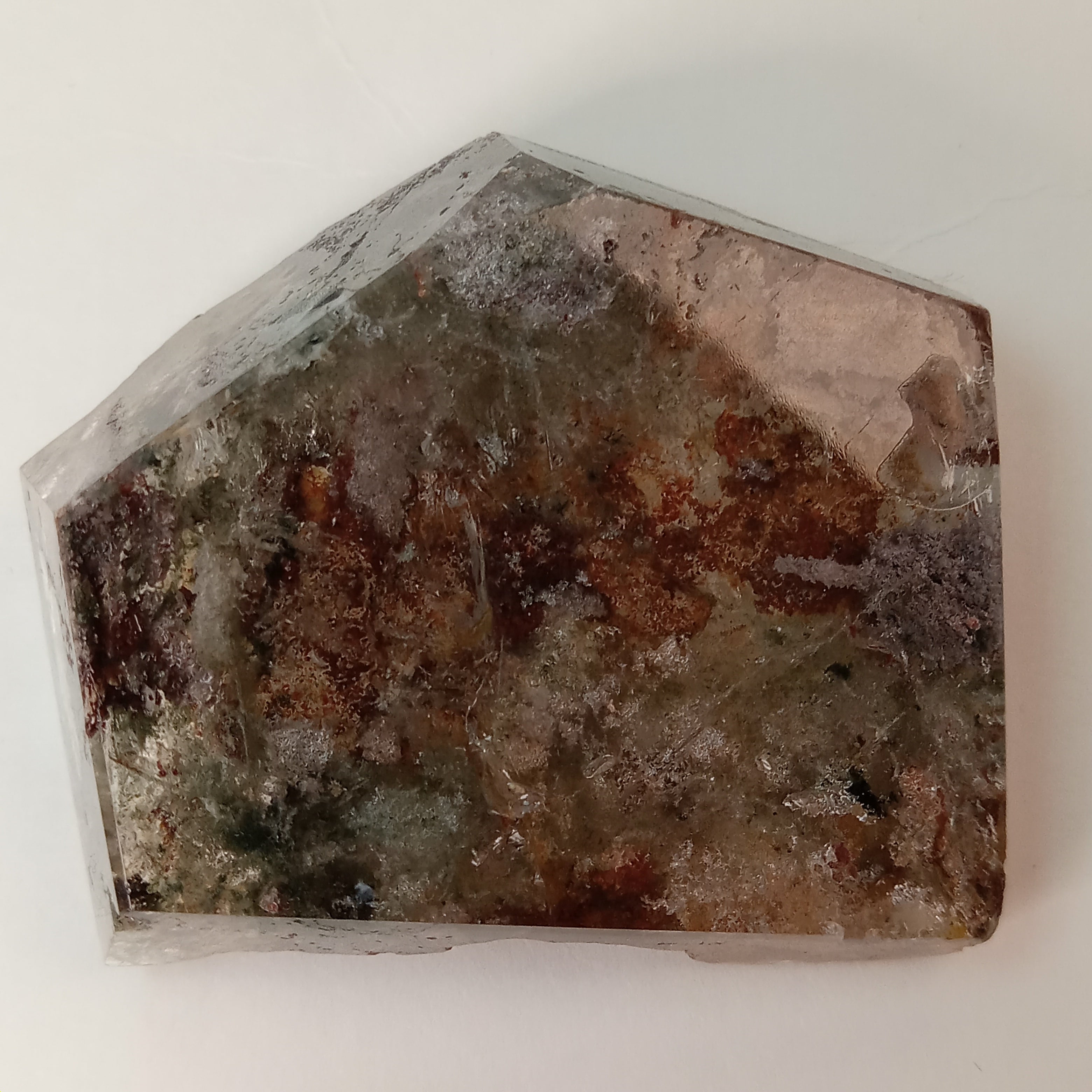 Garden Quartz Free Form with Layered Scenic Quartz Inclusions | GQF-009