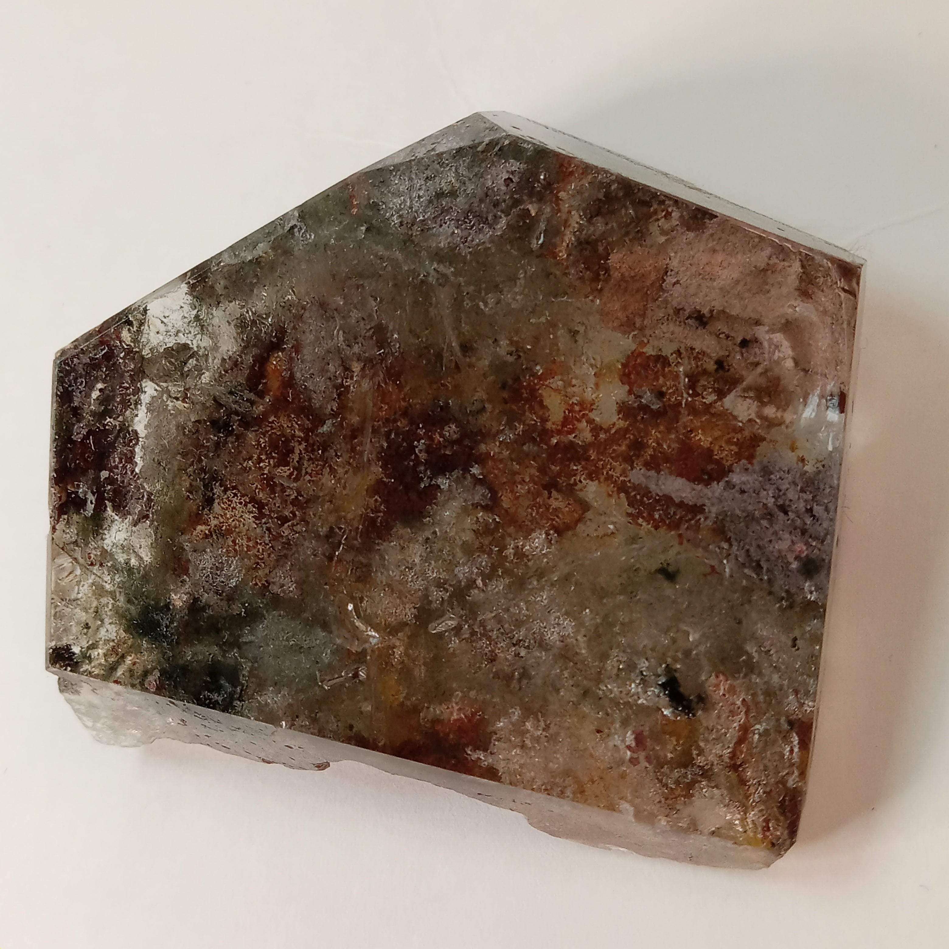 Garden Quartz Free Form with Layered Scenic Quartz Inclusions | GQF-009
