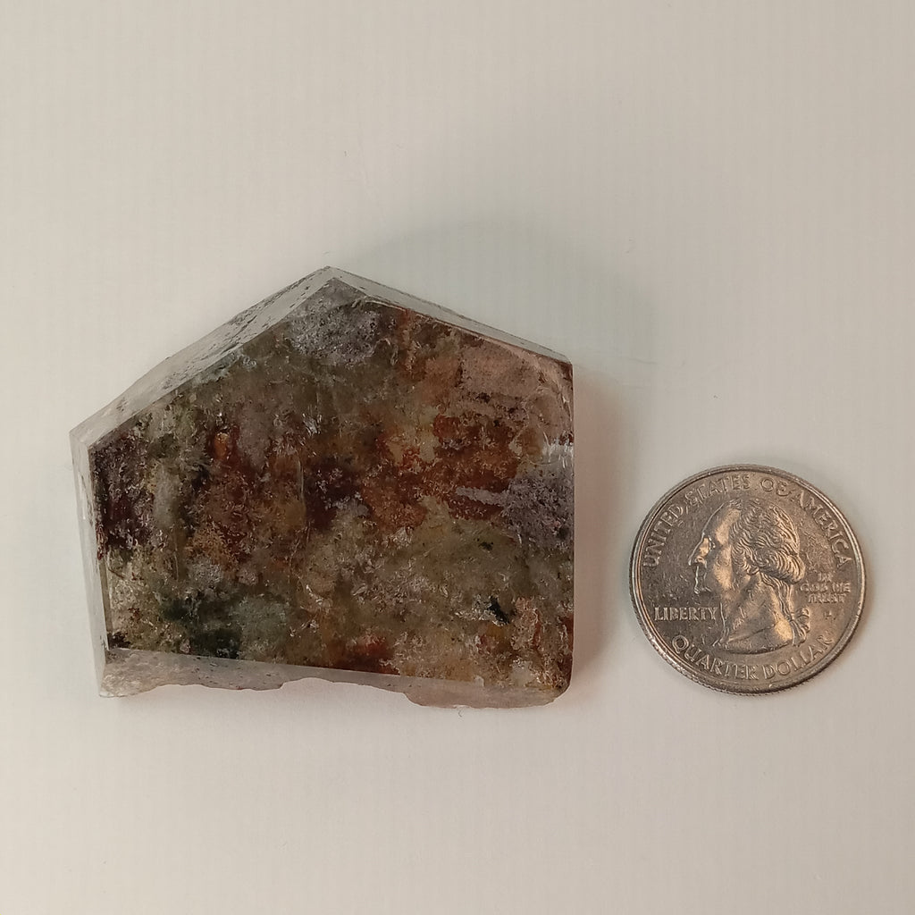 Garden Quartz Free Form with Layered Scenic Quartz Inclusions | GQF-009