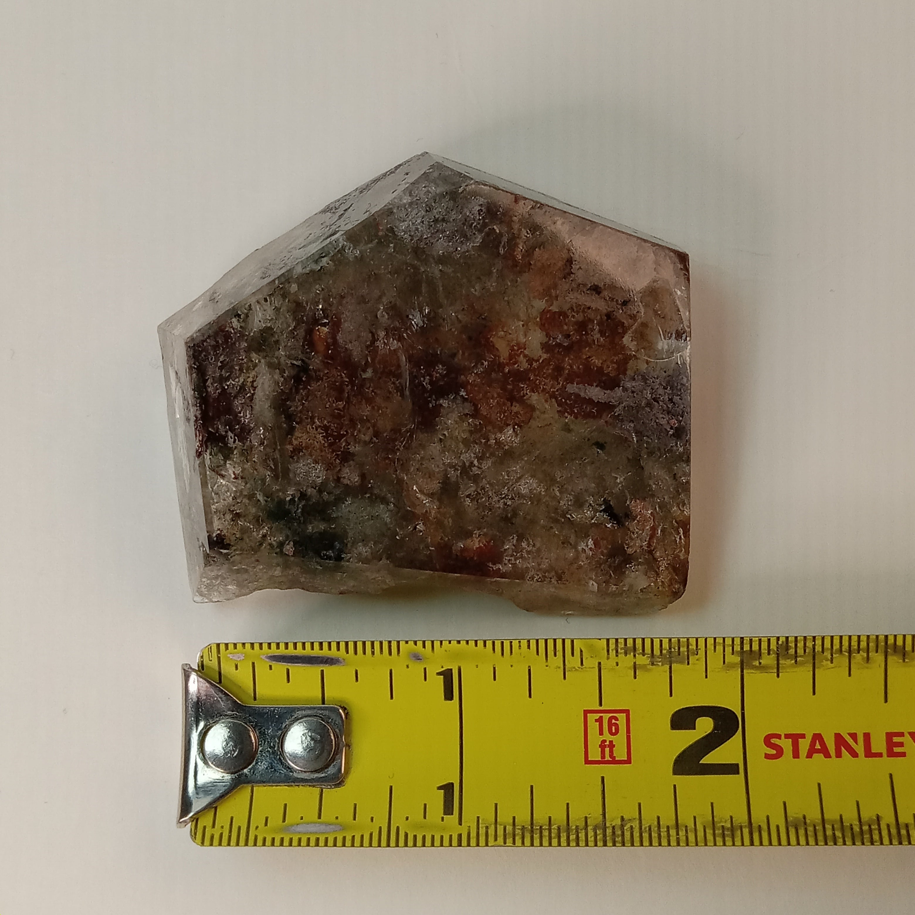 Garden Quartz Free Form with Layered Scenic Quartz Inclusions | GQF-009