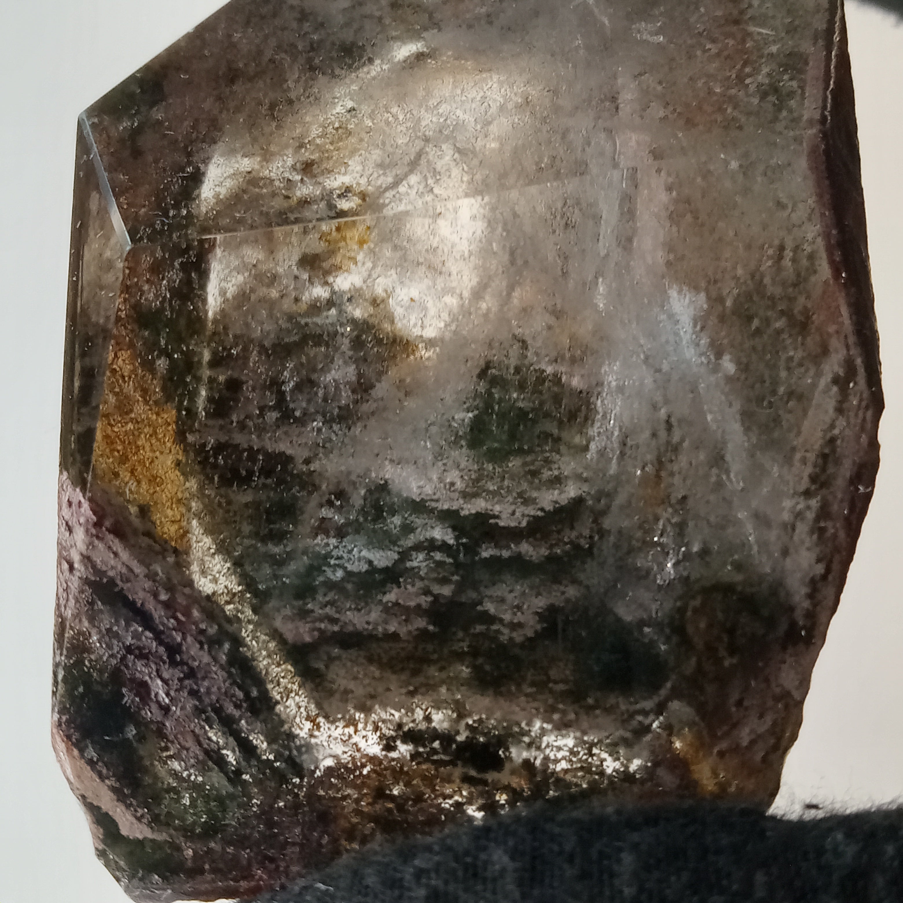 Garden Quartz Free Form with Layered Woodland Landscape | GQF-022