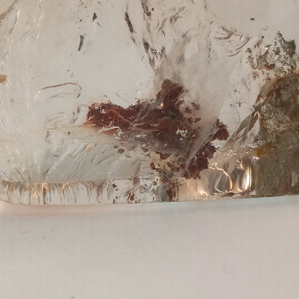 Garden Quartz Free Form with Floating Botanical Inclusion | GQF-023