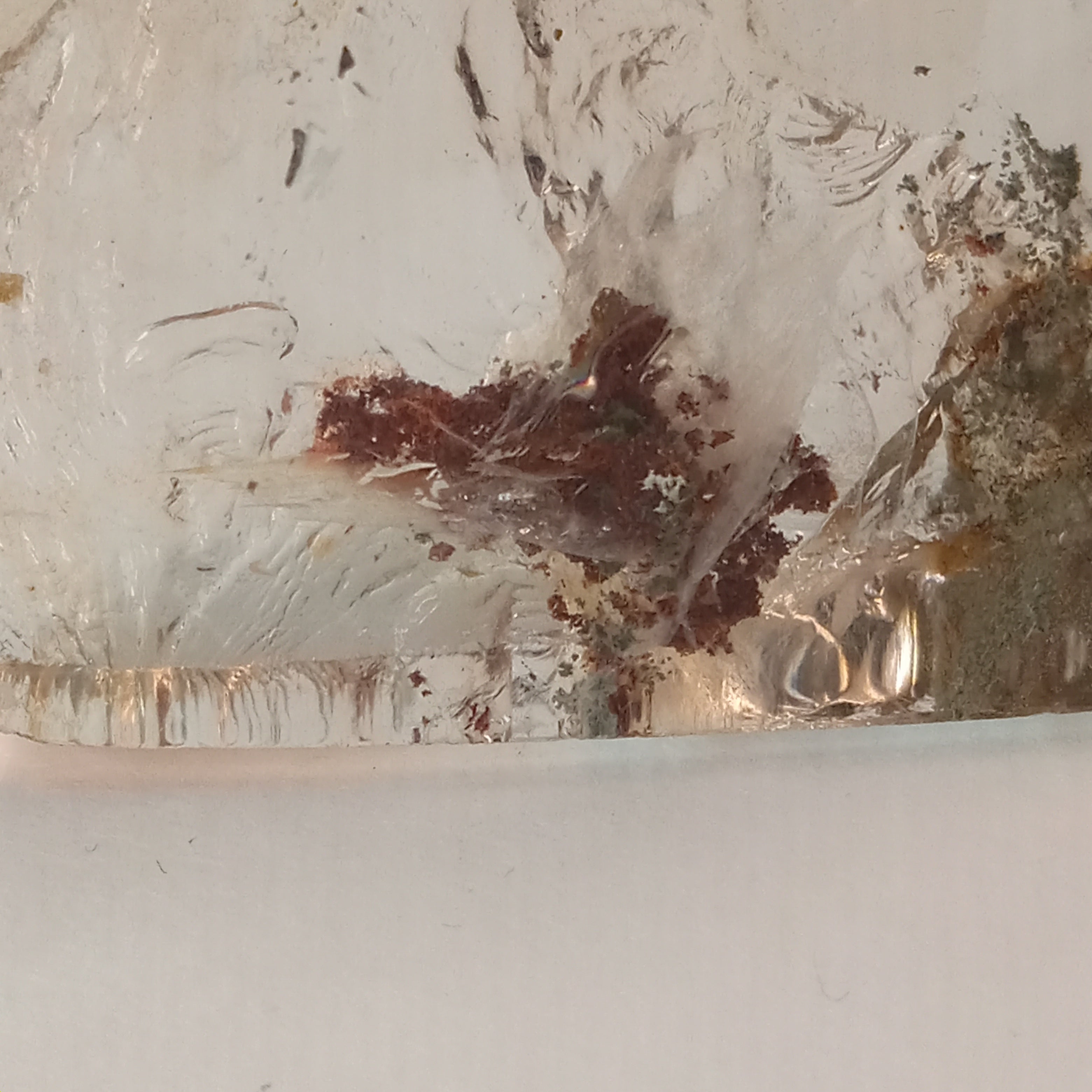 Garden Quartz Free Form with Floating Botanical Inclusion | GQF-023