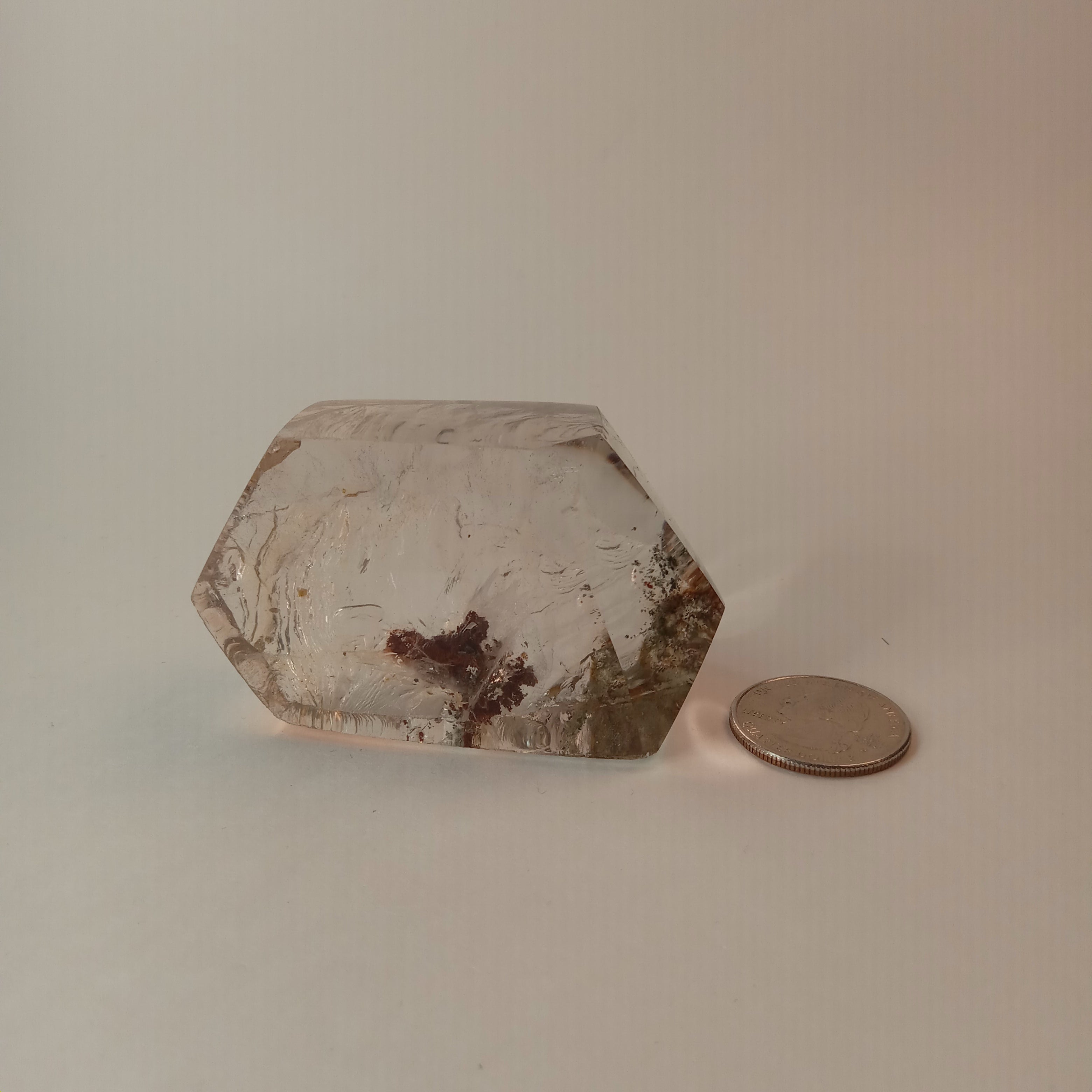 Garden Quartz Free Form with Floating Botanical Inclusion | GQF-023