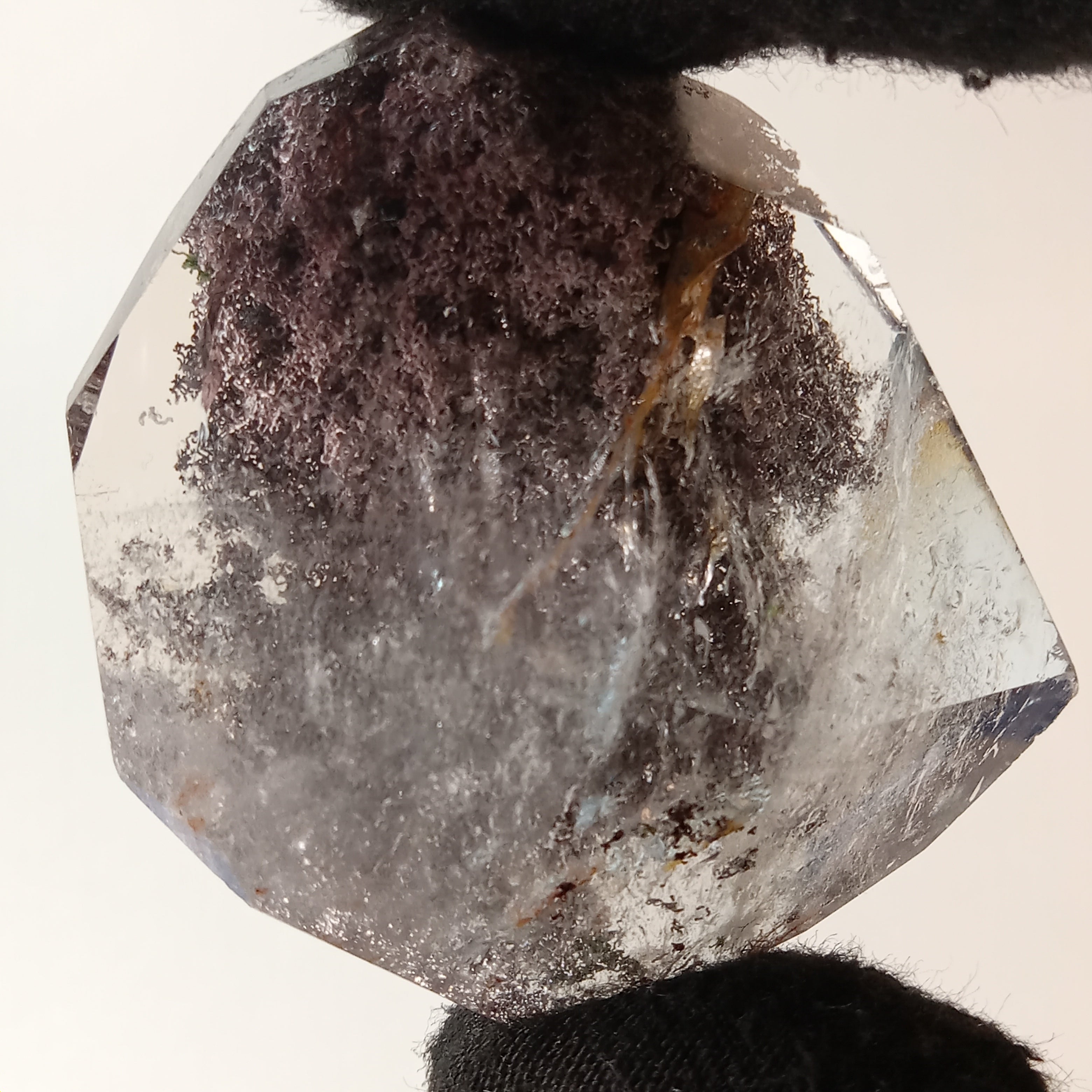Garden Quartz Free Form with Suspended Purple Dendritic Canopy | GQF-024