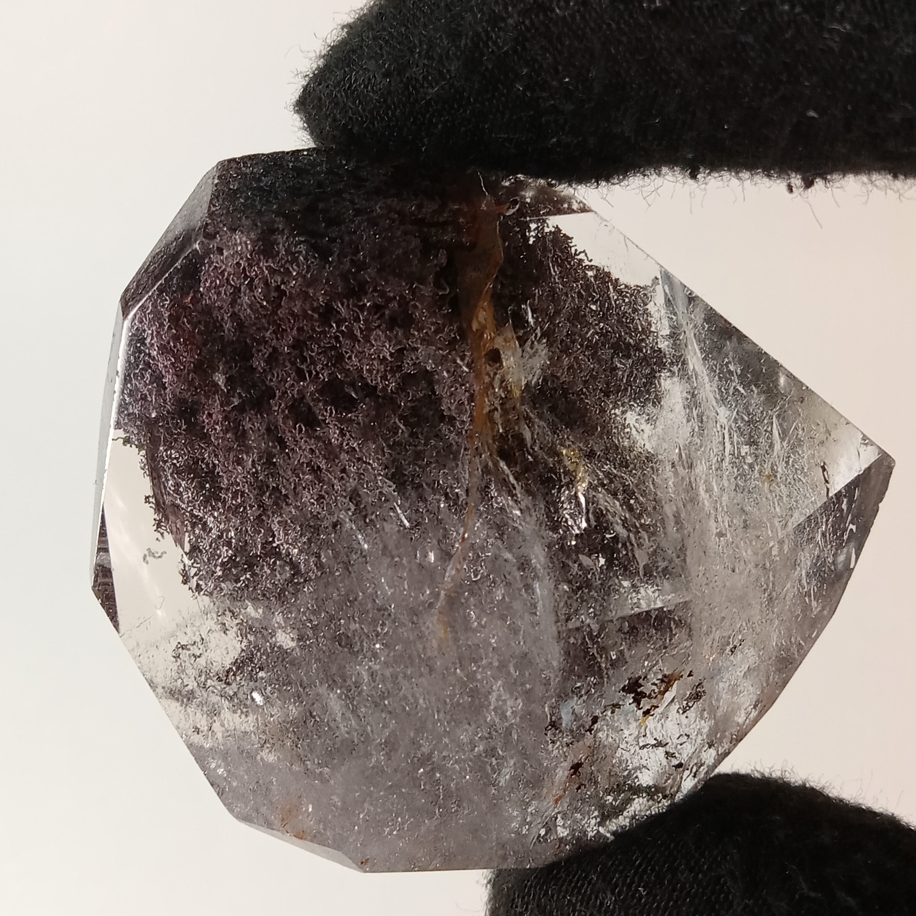 Garden Quartz Free Form with Suspended Purple Dendritic Canopy | GQF-024