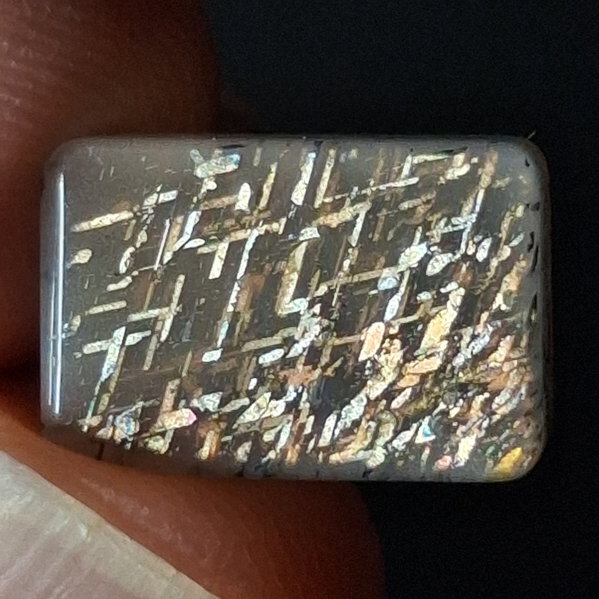 Rainbow Lattice Sunstone Hand-Cut Cabochon | Tanzania | RC003