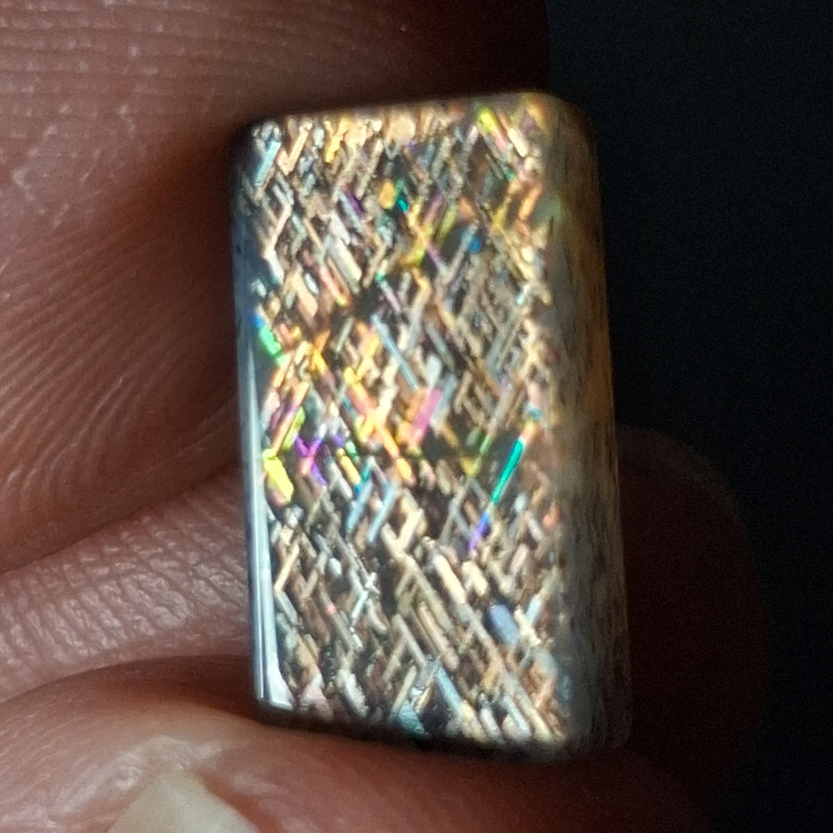 Rainbow Lattice Sunstone Hand-Cut Cabochon | Tanzania | RC015