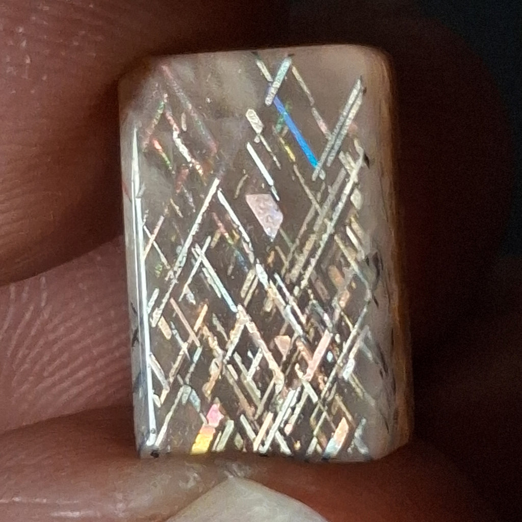 Rainbow Lattice Sunstone Hand-Cut Cabochon | Tanzania | RC019