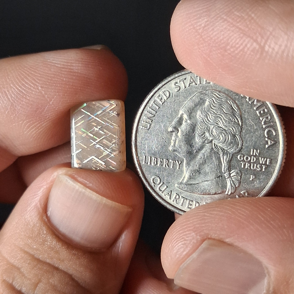 Rainbow Lattice Sunstone Hand-Cut Cabochon | Tanzania | RC025
