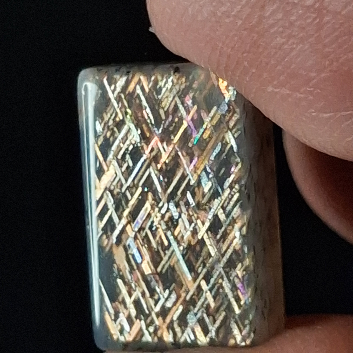 Rainbow Lattice Sunstone Hand-Cut Cabochon | Tanzania | RC035