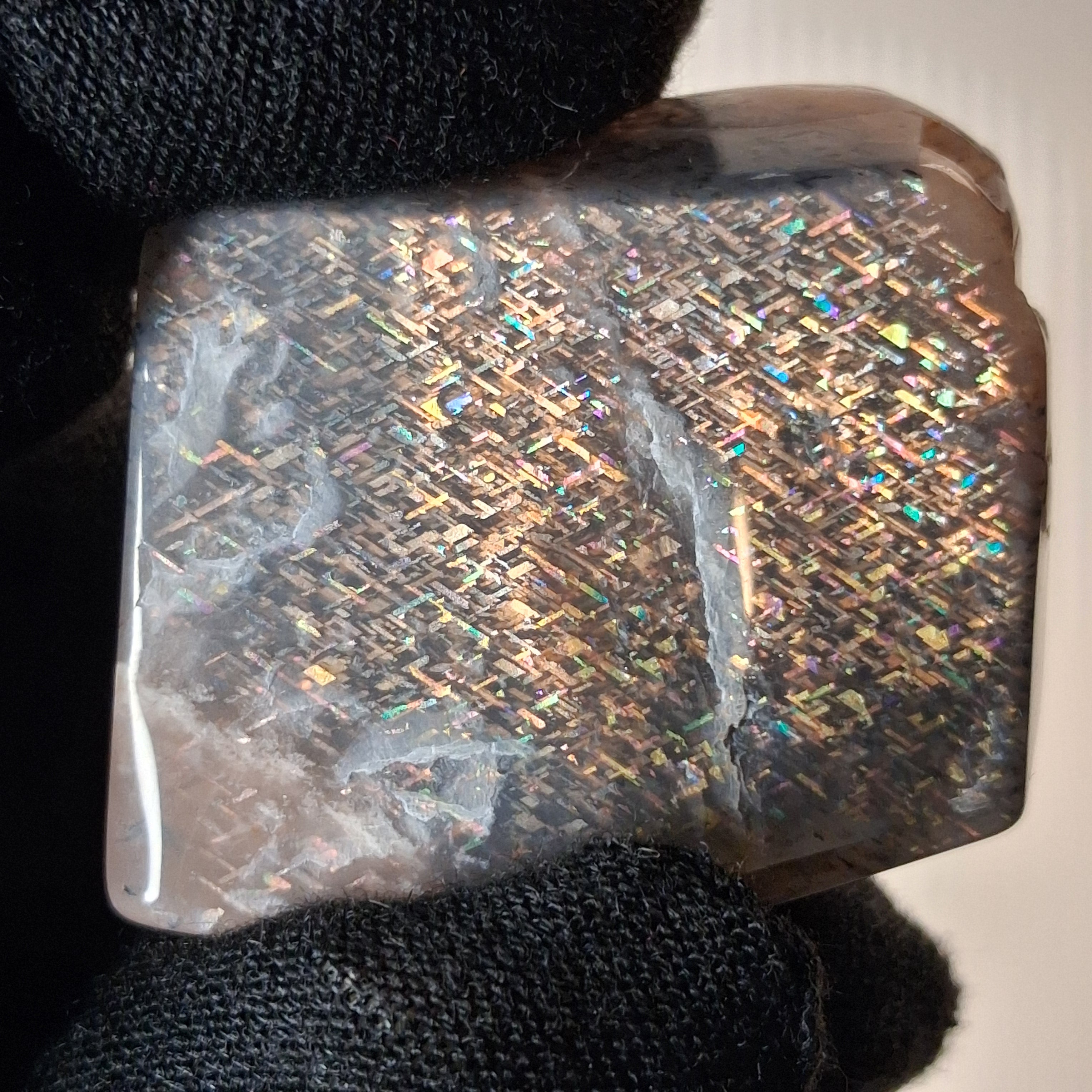 Rainbow Lattice Sunstone Polished Specimen | RS-001 | 17g | Tanzania