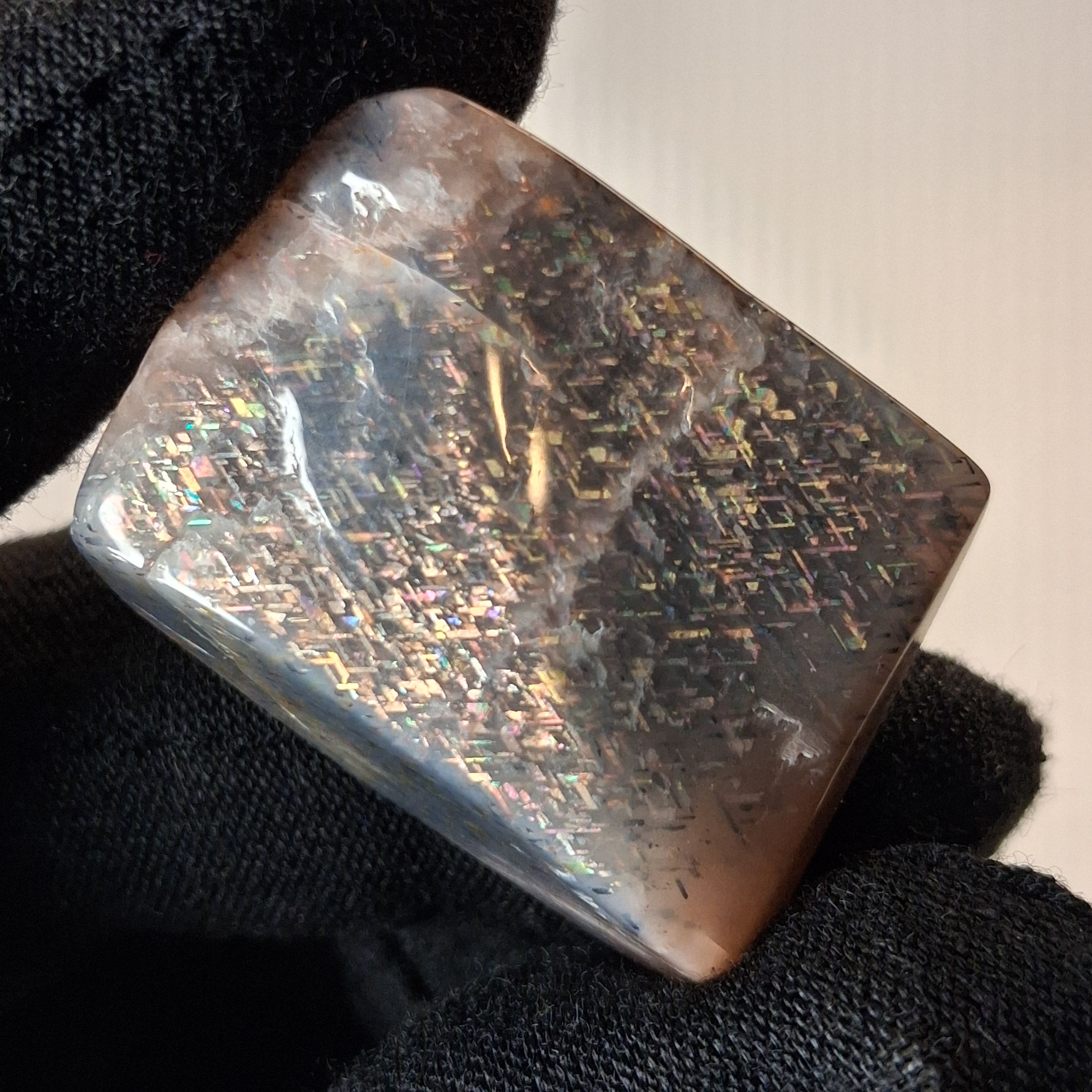 Rainbow Lattice Sunstone Polished Specimen | RS-001 | 17g | Tanzania